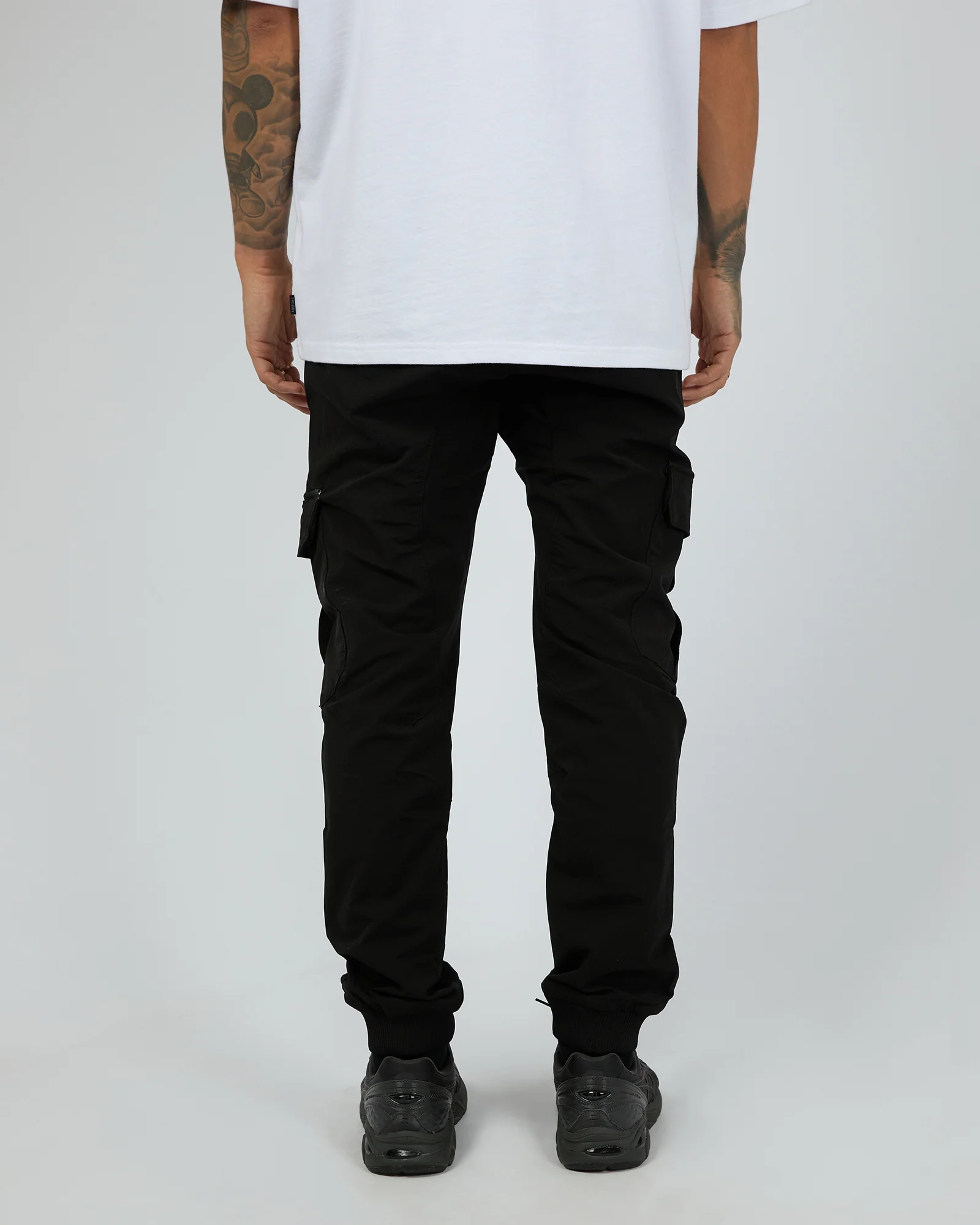F1500 Slim Nylon Cargo Jogger Black - Image 3