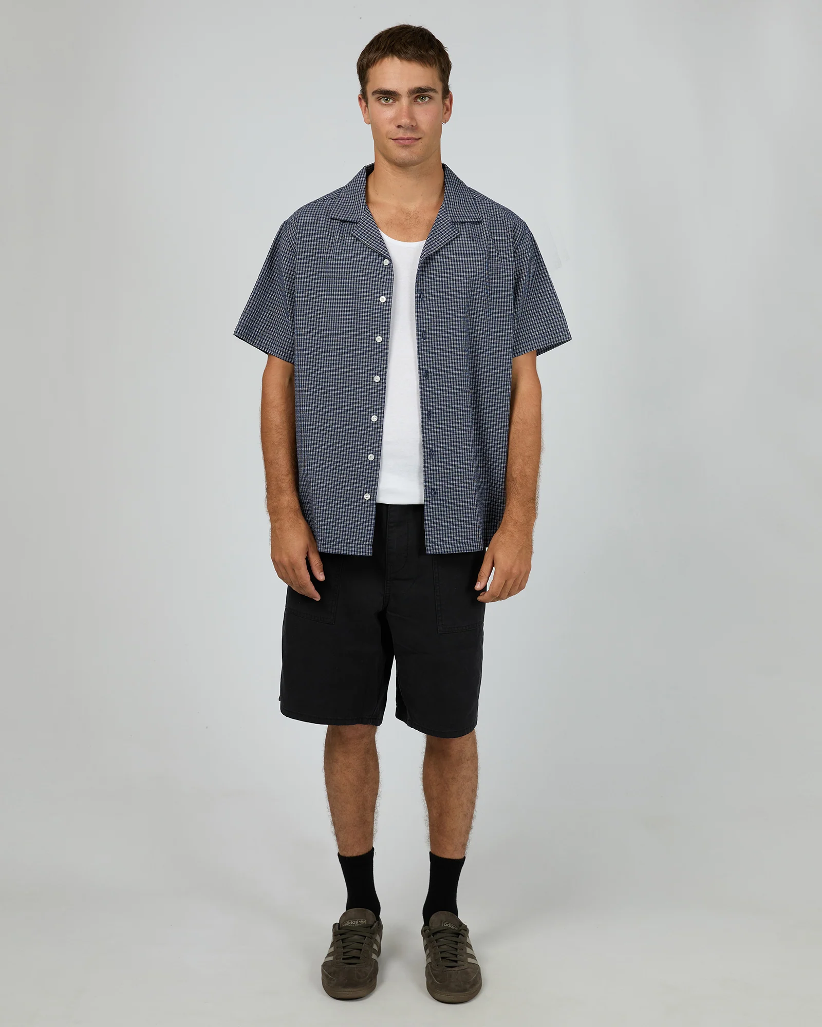 Flinders Short Sleeve Shirt Navy - Image 2
