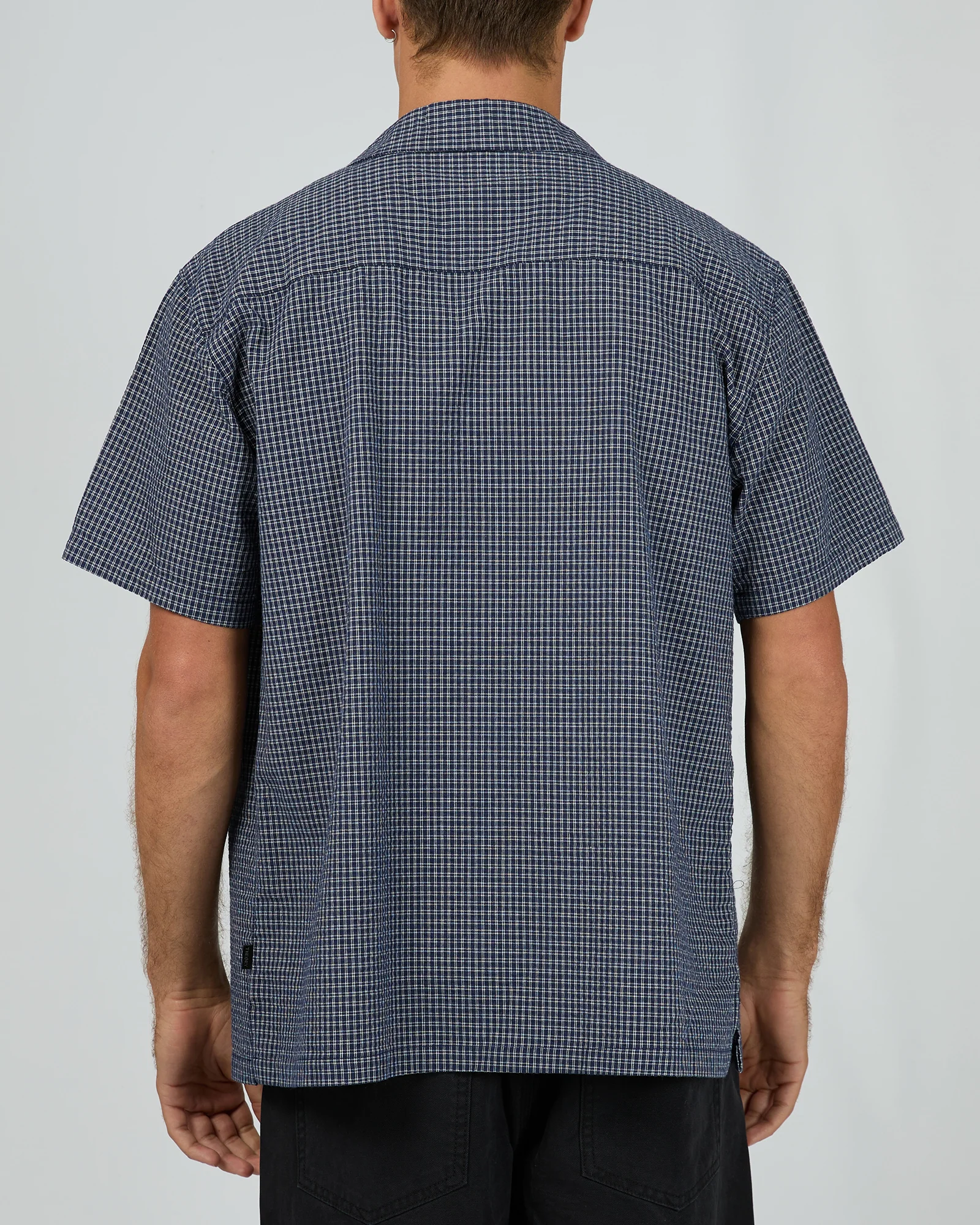 Flinders Short Sleeve Shirt Navy - Image 3