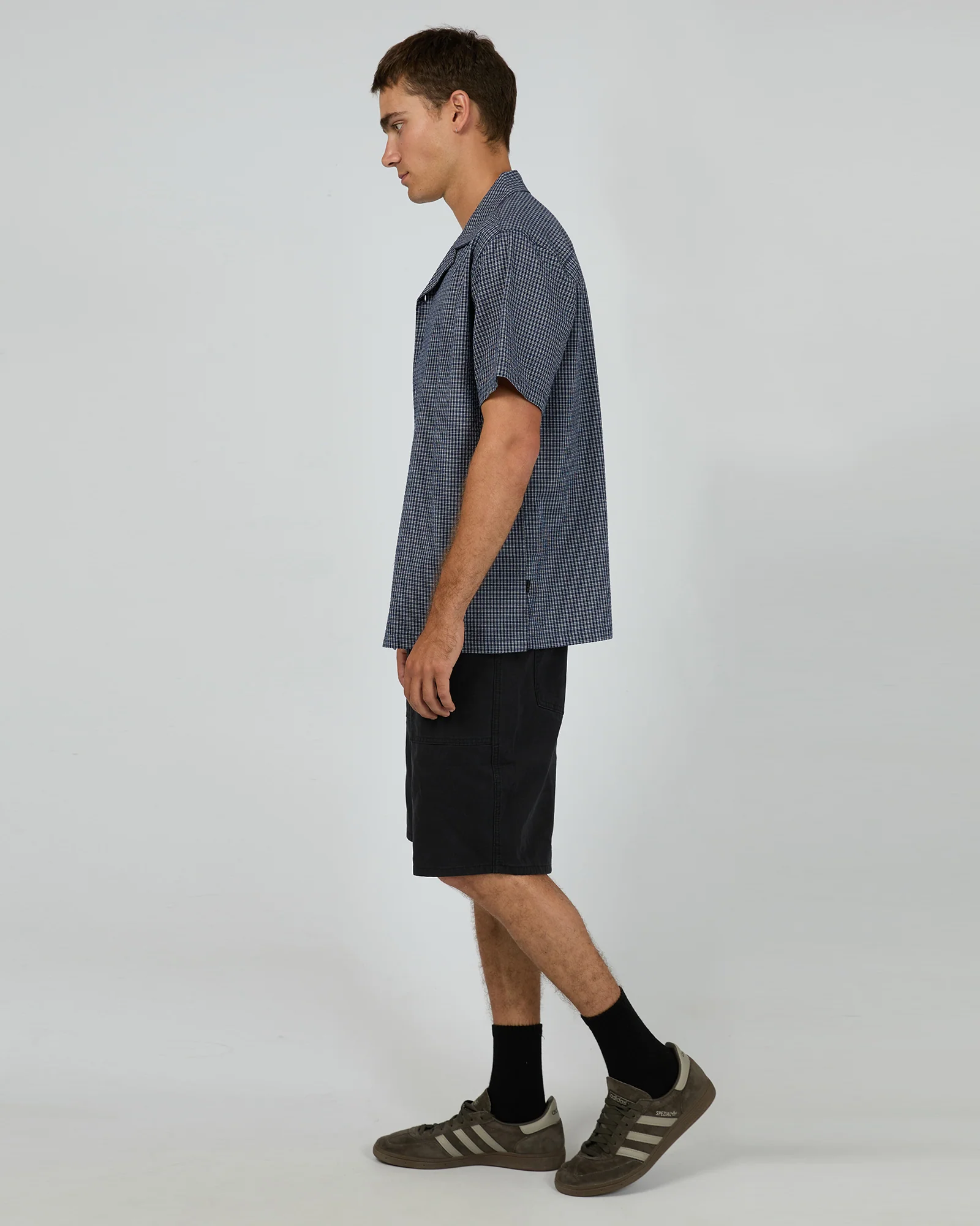 Flinders Short Sleeve Shirt Navy - Image 6