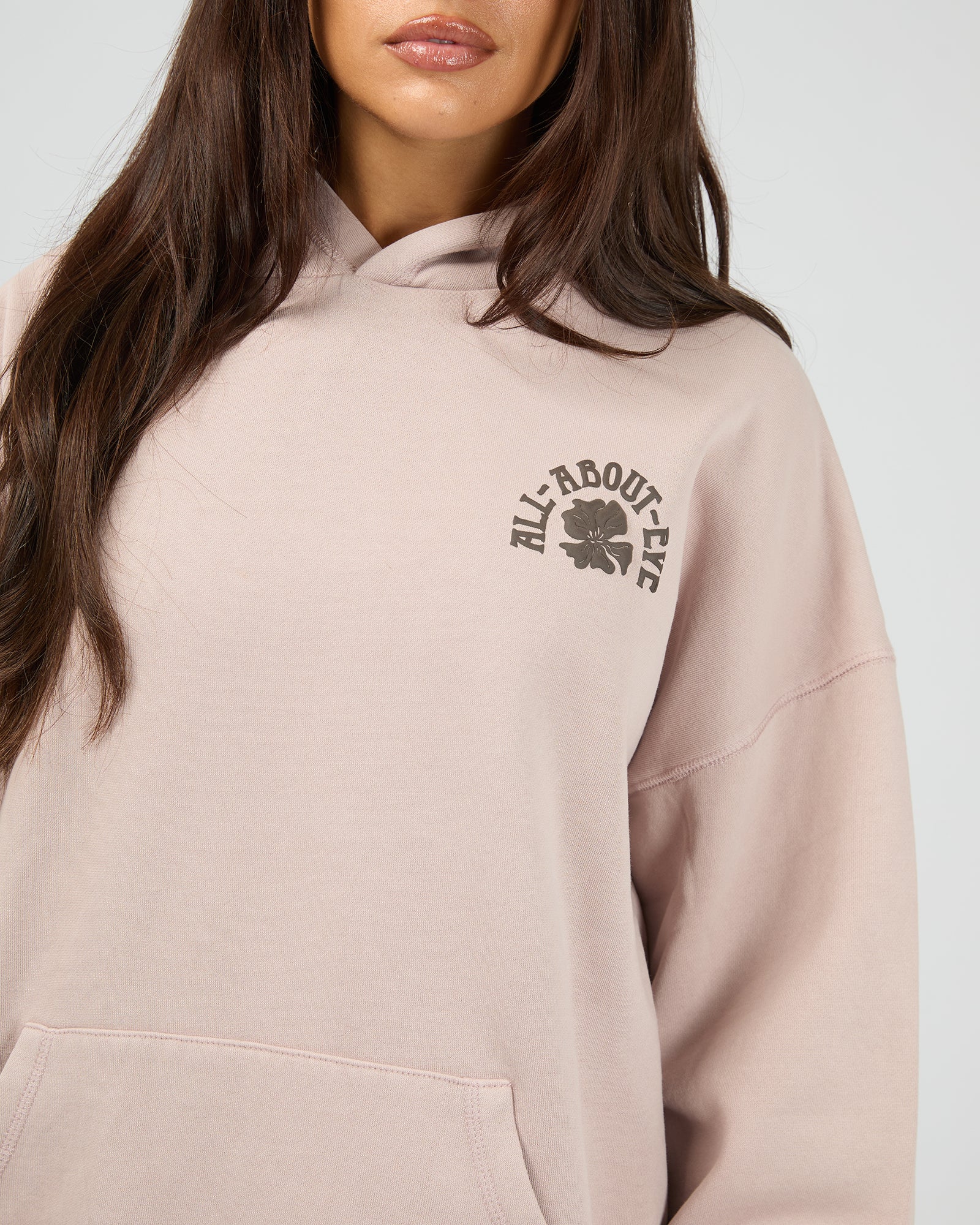Flower Co Relaxed Hoodie Fawn - Image 4