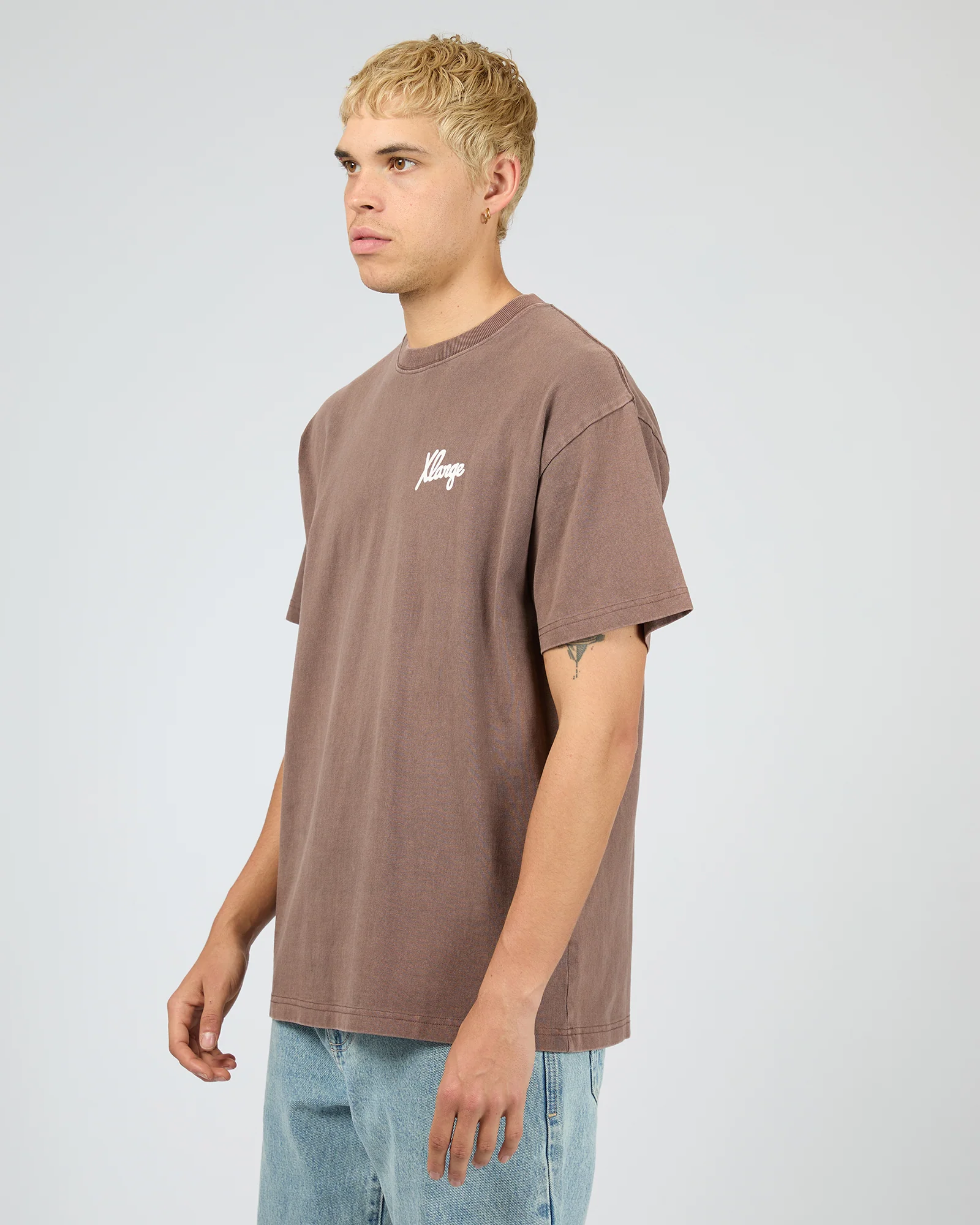 Folded Crown Short Sleeve Tee Mocha - Image 4