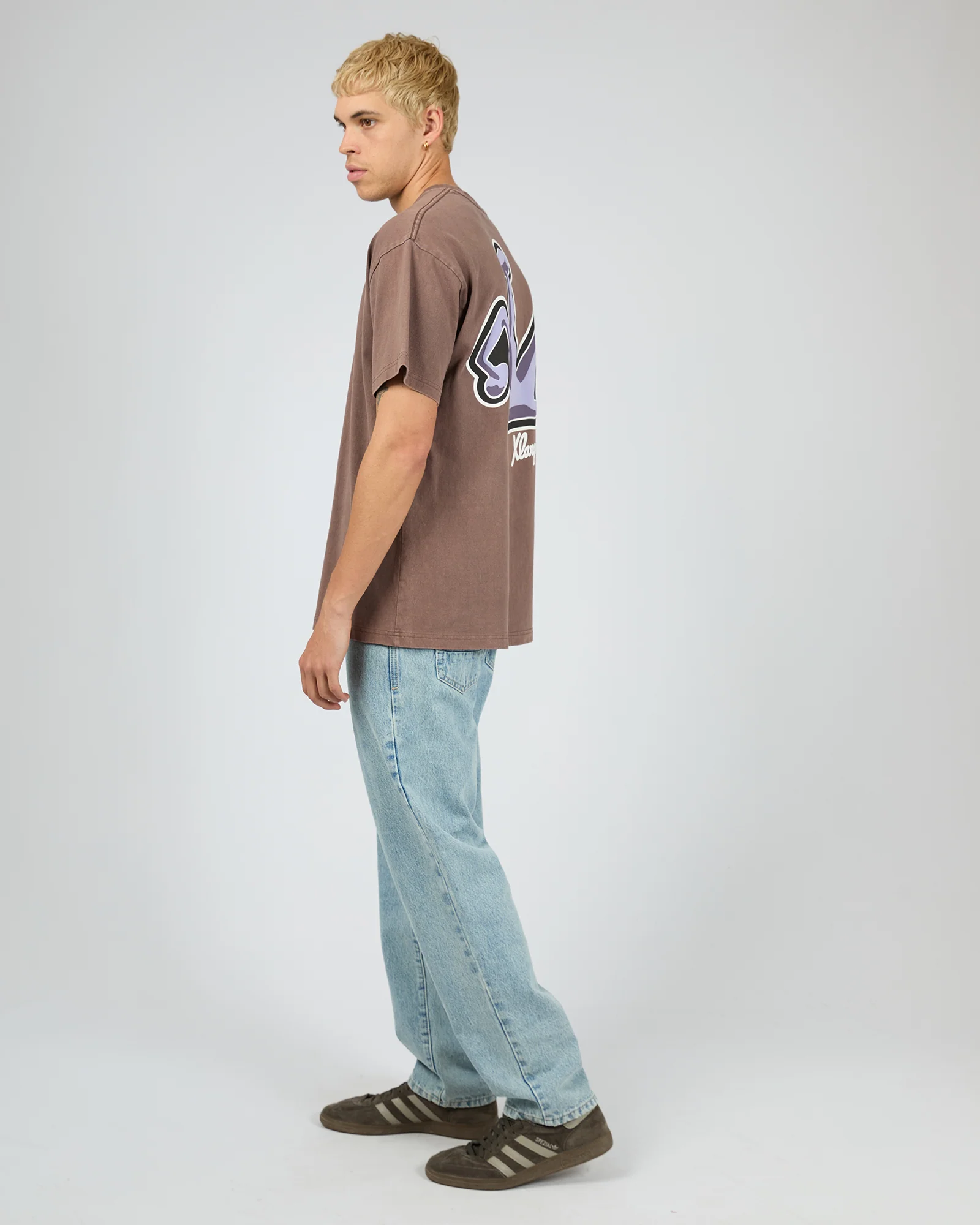Folded Crown Short Sleeve Tee Mocha - Image 6