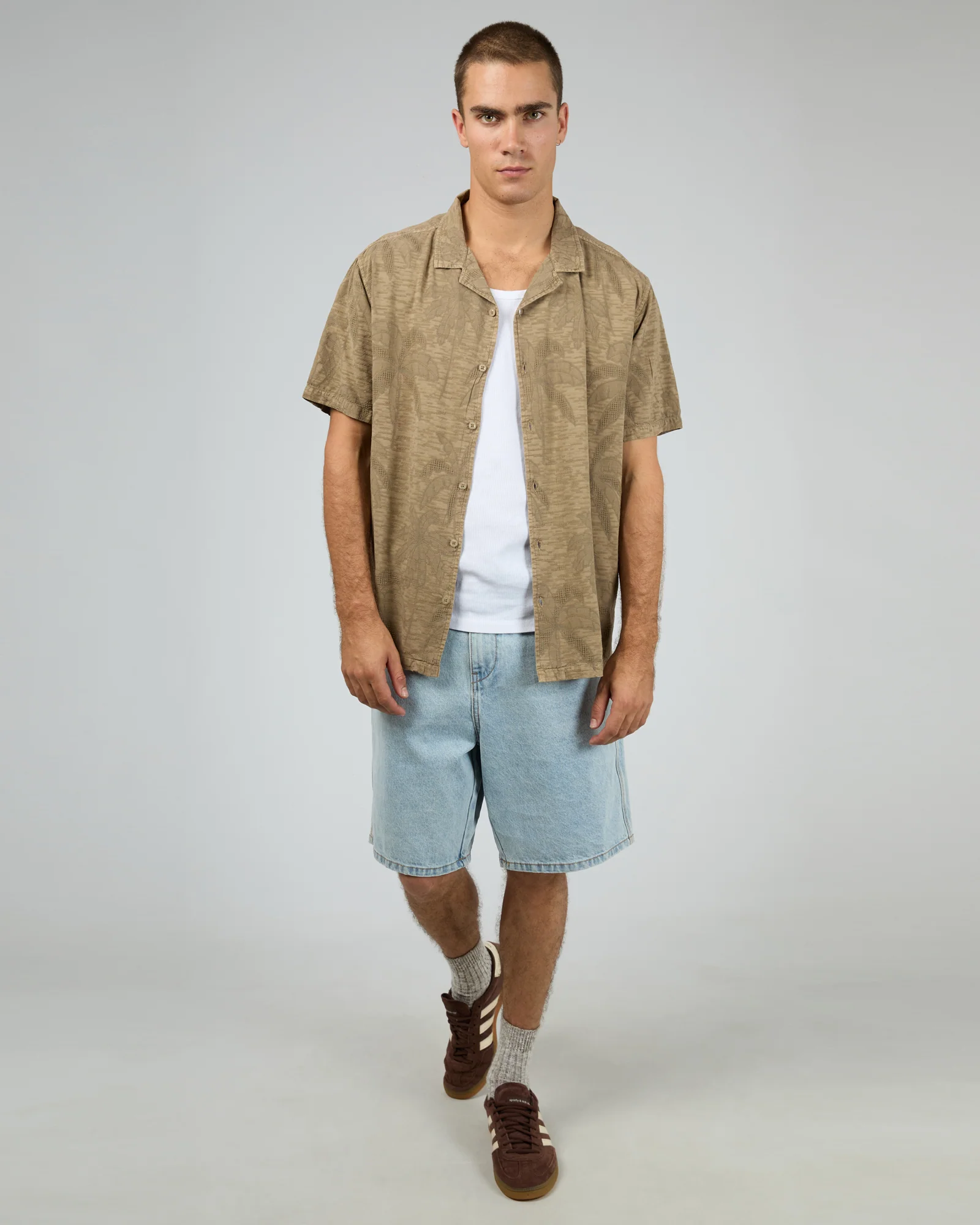 Foliage Short Sleeve Shirt Brown - Image 3
