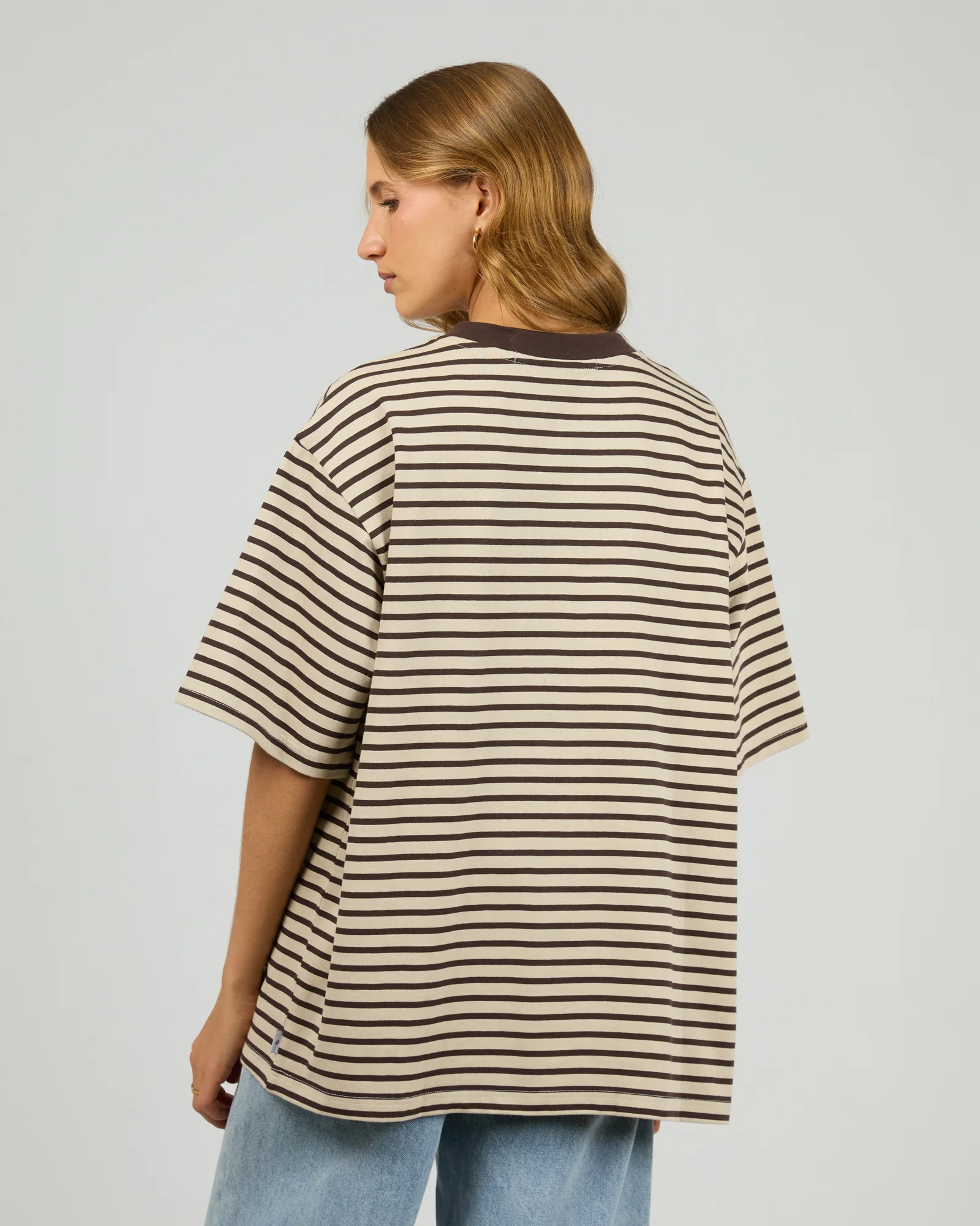 Foundation Stripe S/S Tee Chocolate - Image 3