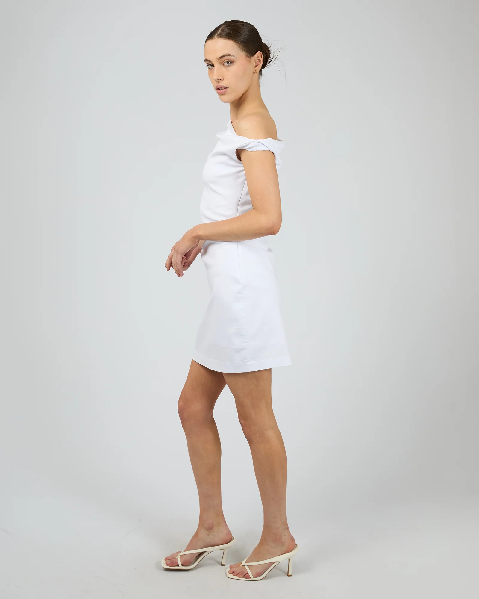 Freya Mini Dress White - Image 6