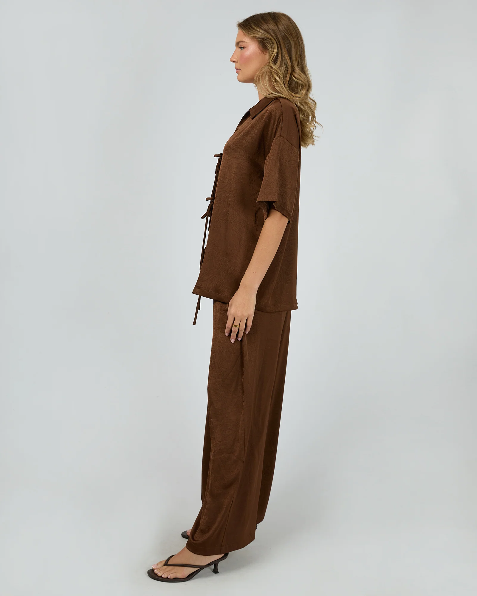Gabriel Button Up Shirt Brown - Image 6
