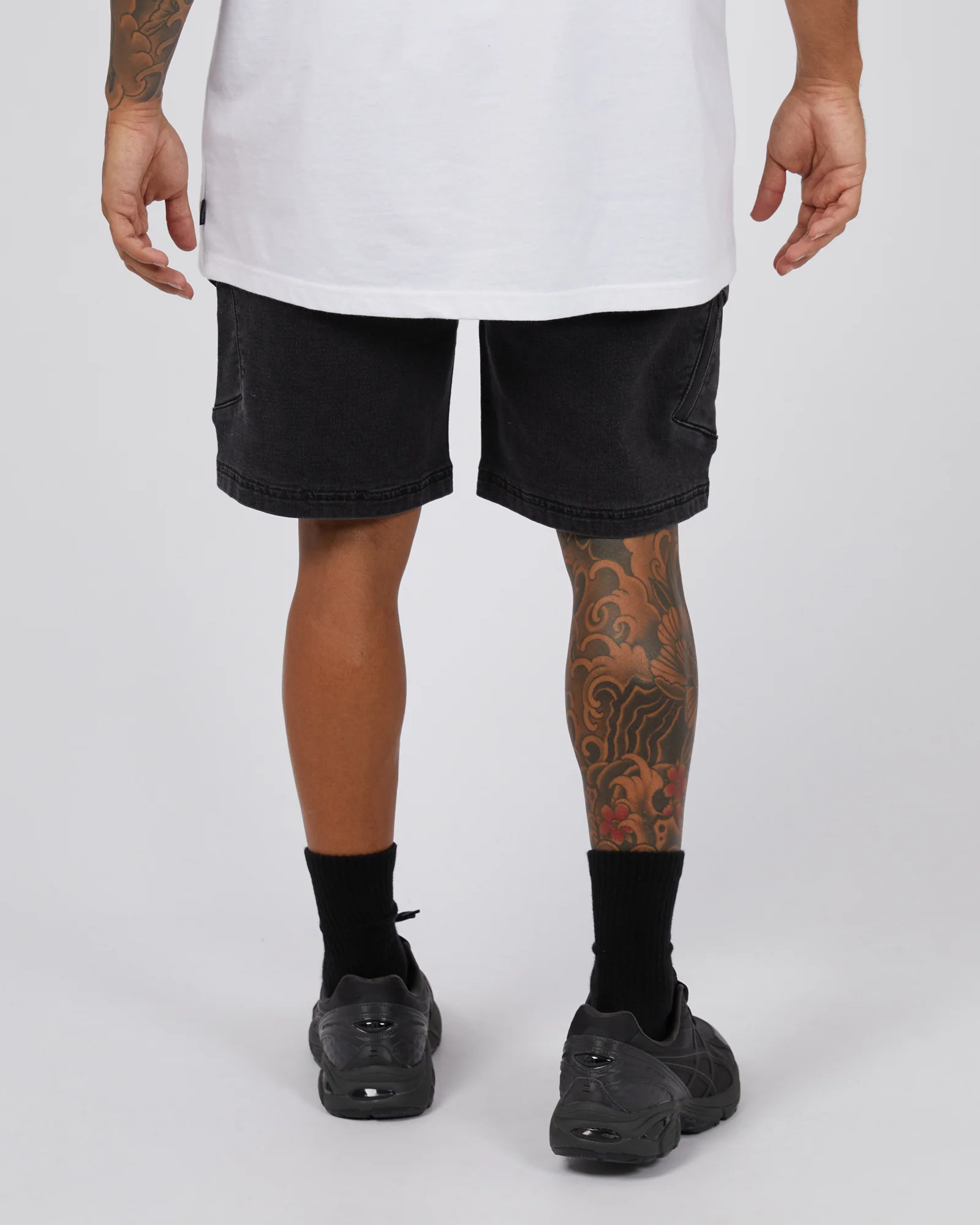 Gully Cargo Short Washed Black - Image 3