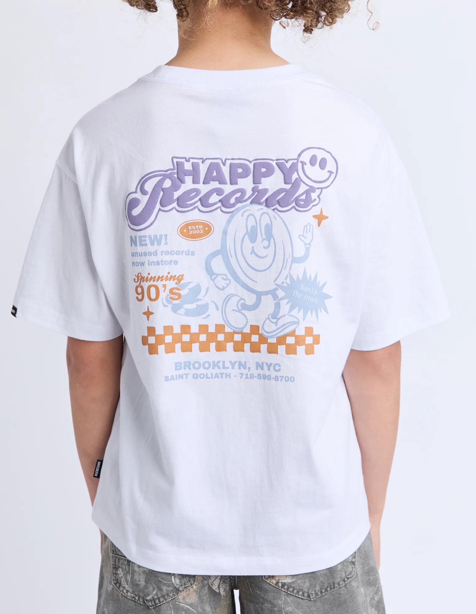 Teen Happy Records Tee White - Image 6