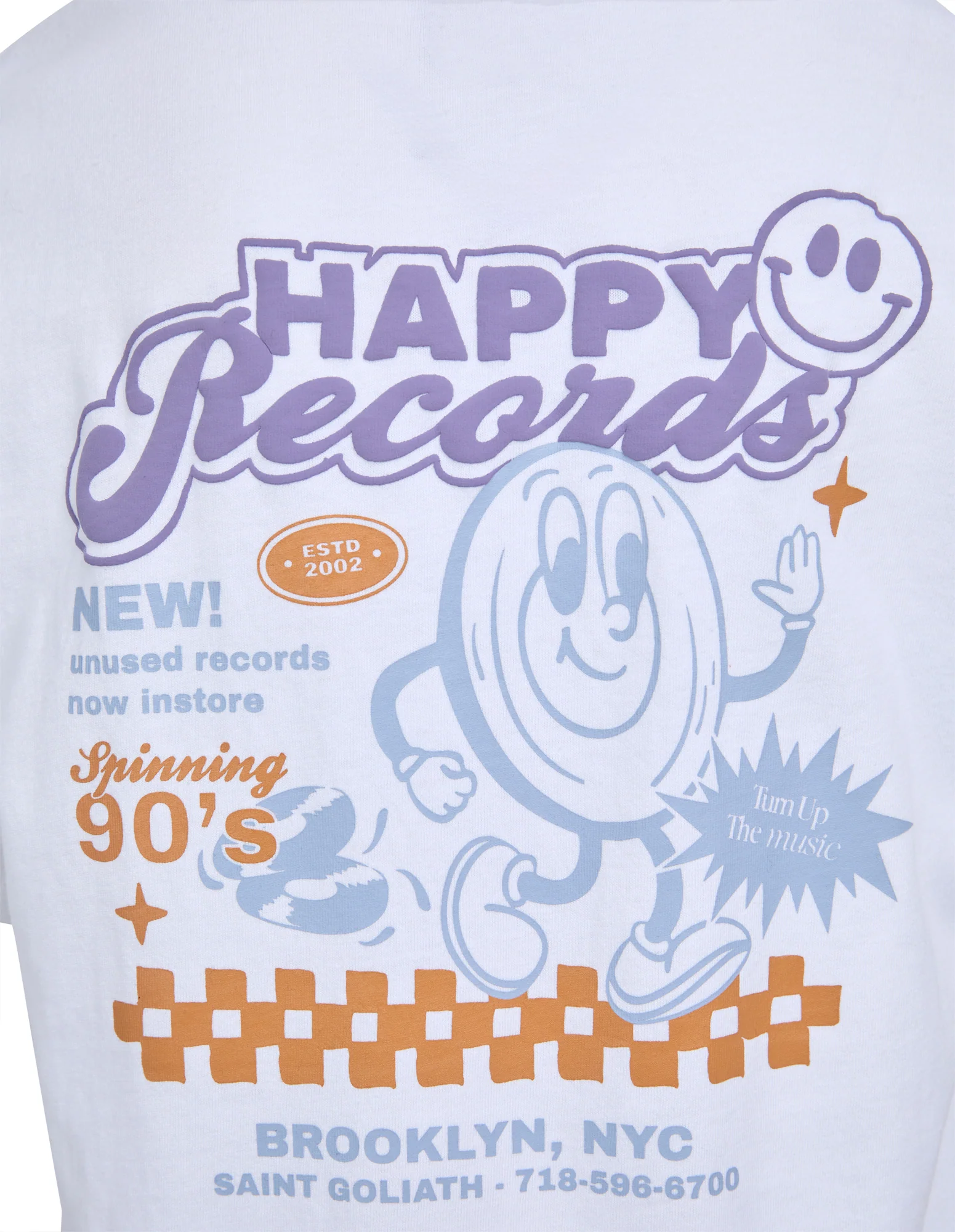 Teen Happy Records Tee White - Image 7