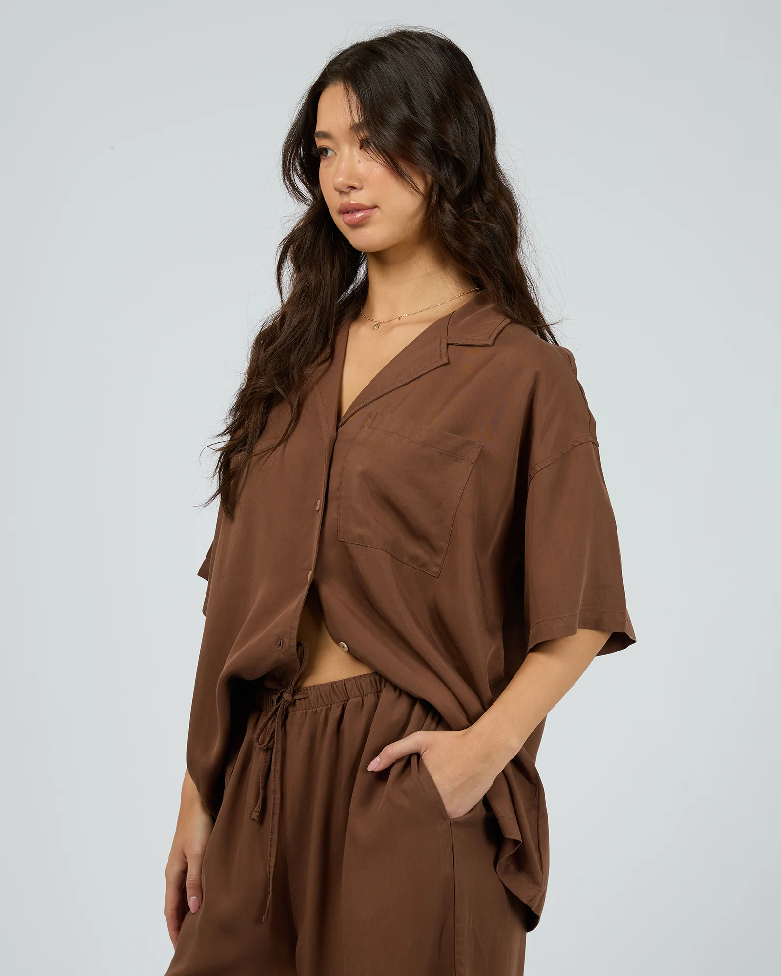 Harper Ss Shirt Burgandy - Image 4