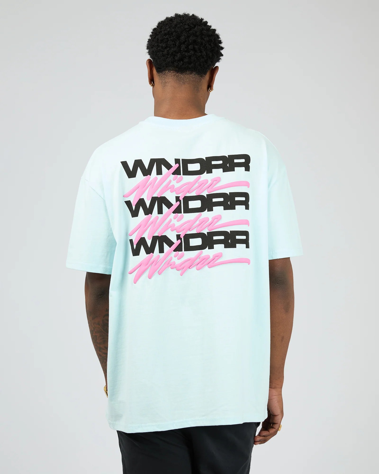 Hexed Box Fit Tee Baby Blue - Image 2
