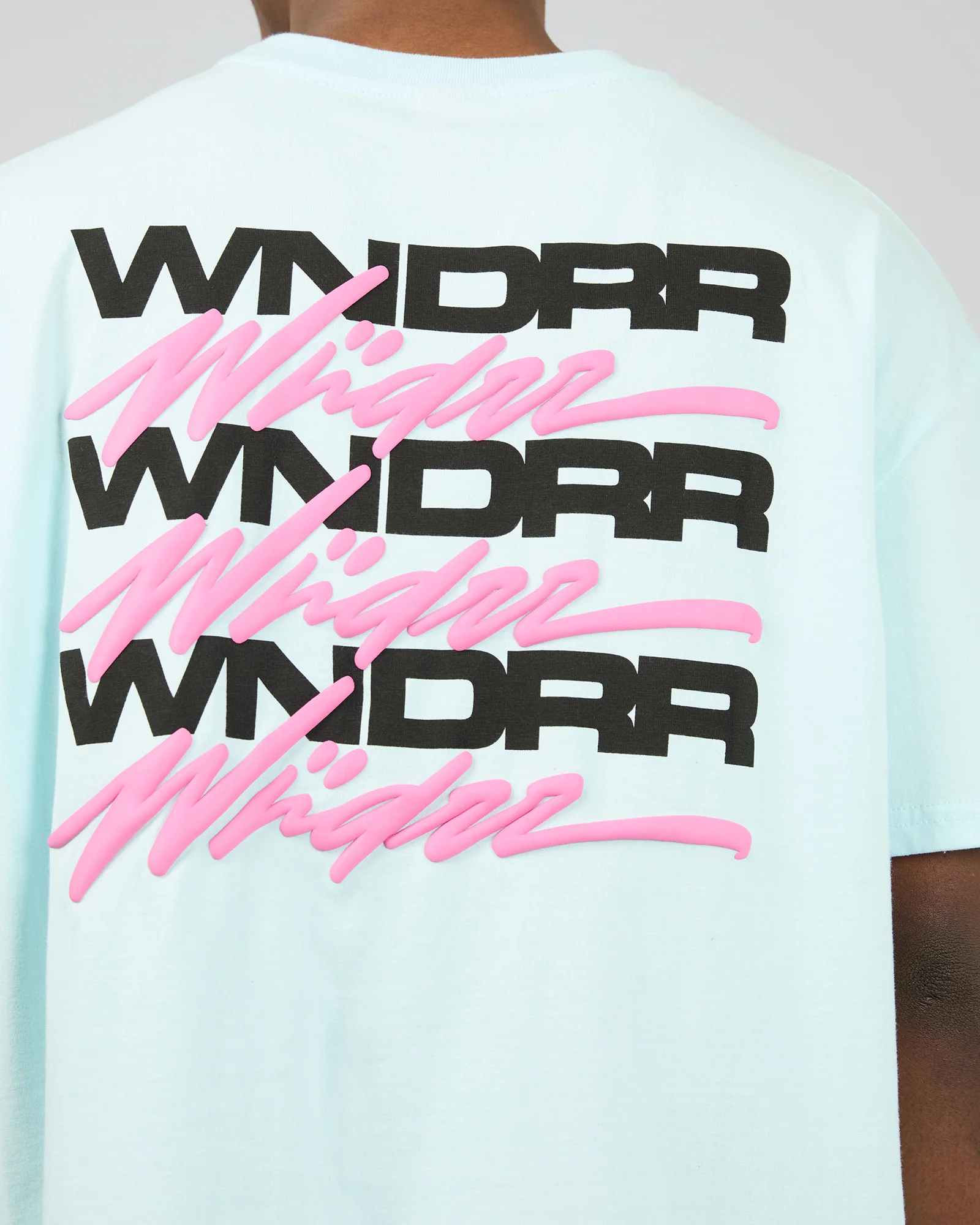Hexed Box Fit Tee Baby Blue - Image 4