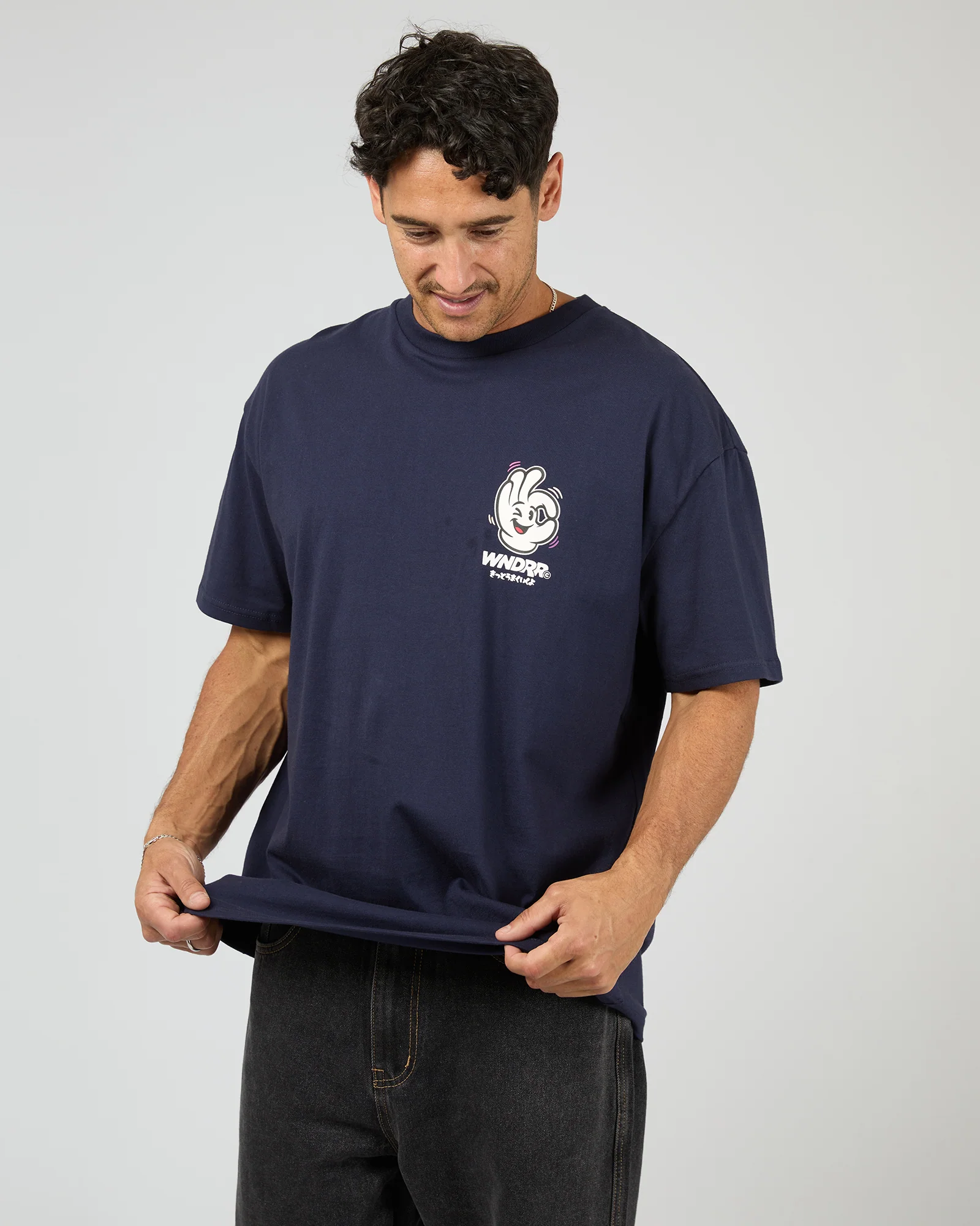 Im Sure Box Fit Tee Navy