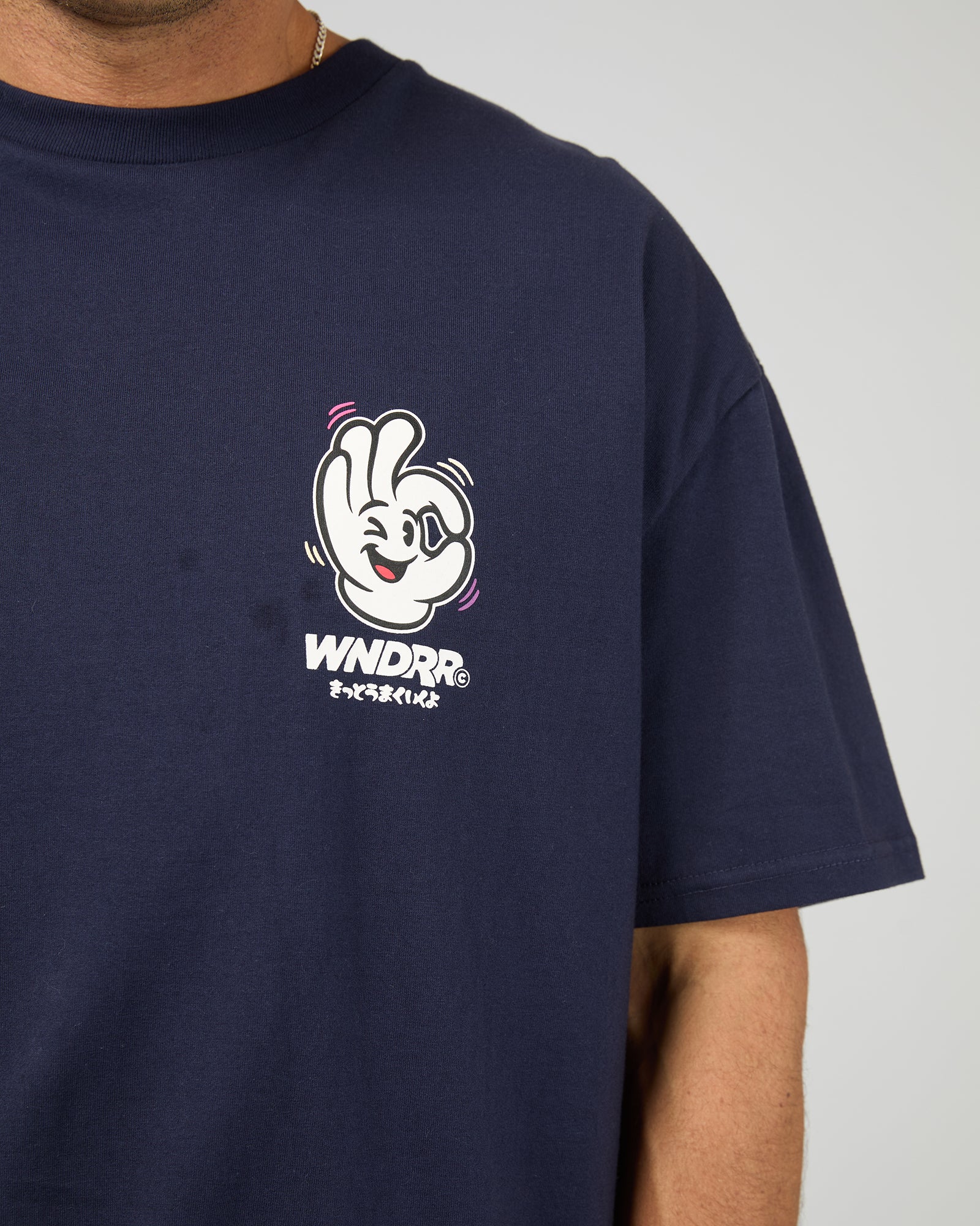 Im Sure Box Fit Tee Navy - Image 5