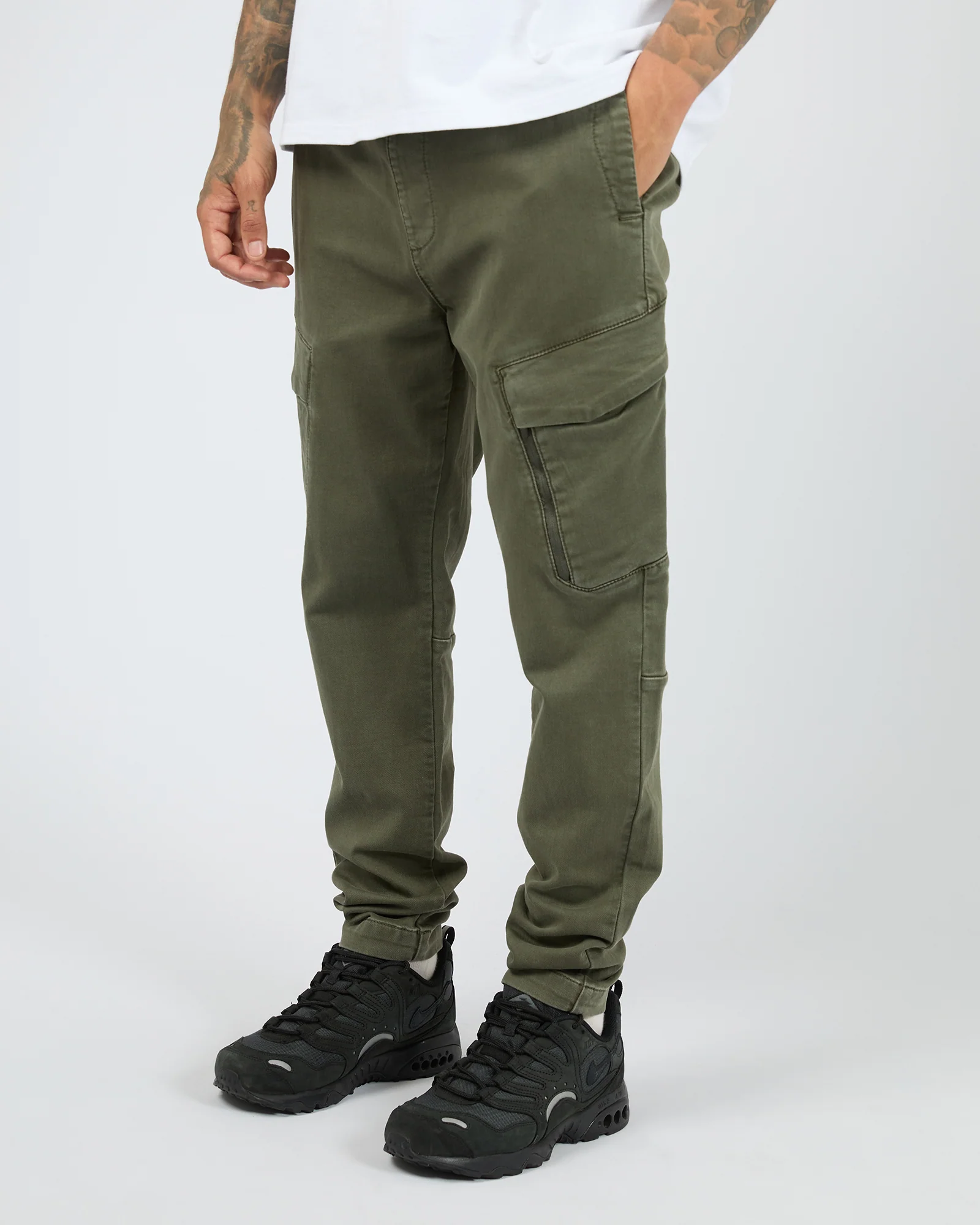 Inset Cargo Pant Khaki - Image 4