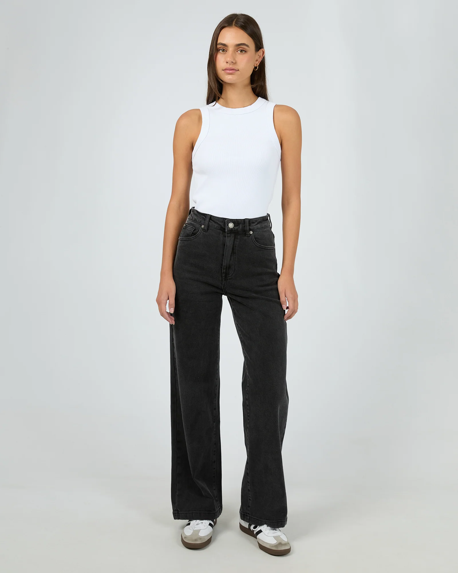 Jacqui Wide Leg Washed Black - Image 2