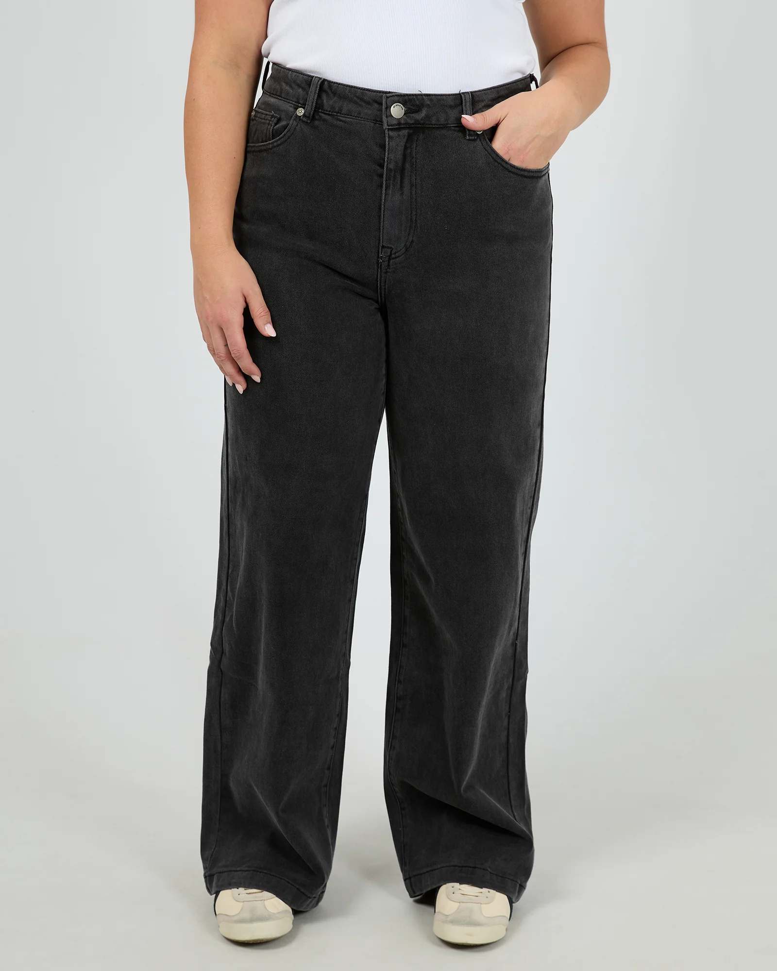 Jacqui Wide Leg Washed Black - Image 7