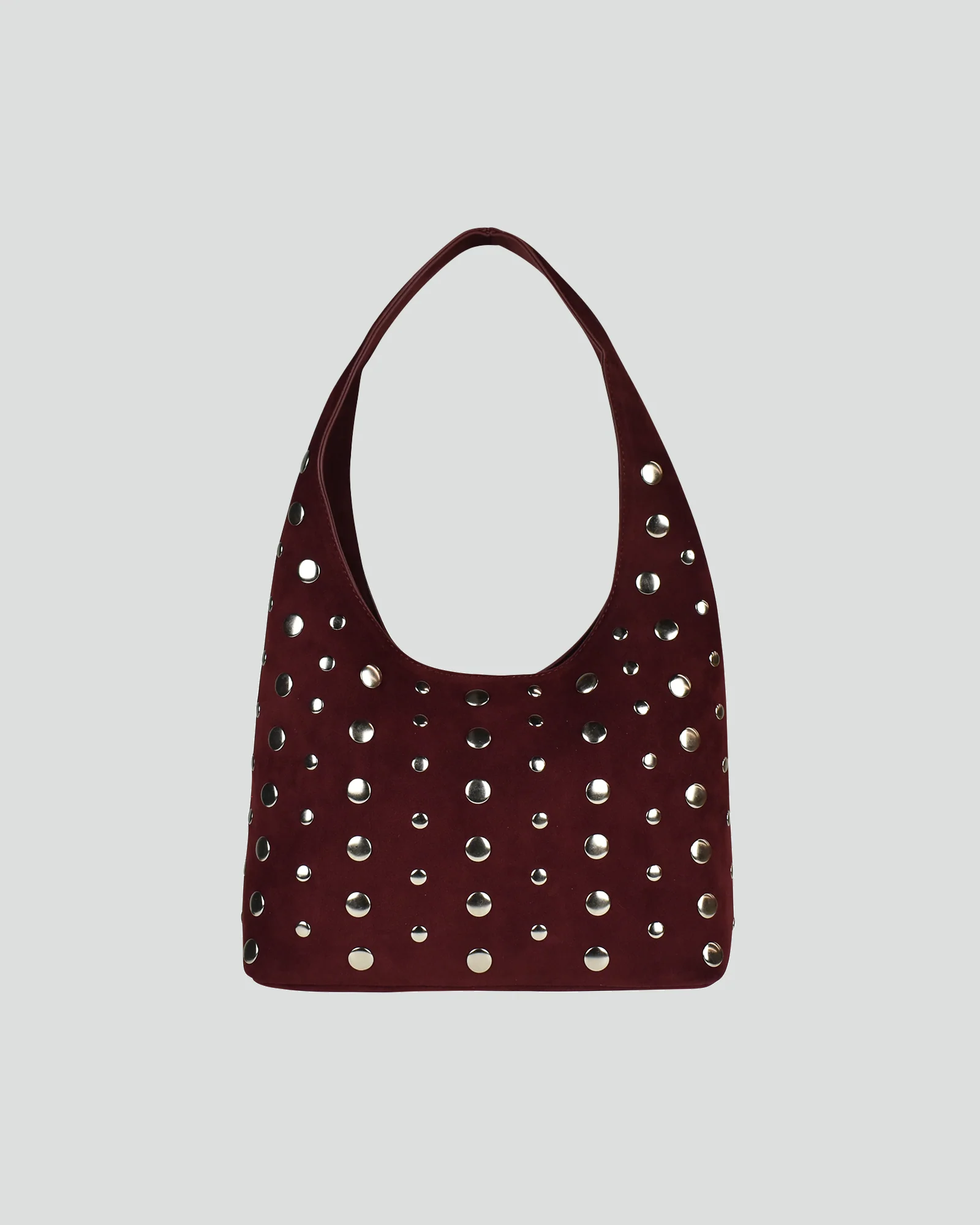 Jenni Studded Hobo Bag Merlot