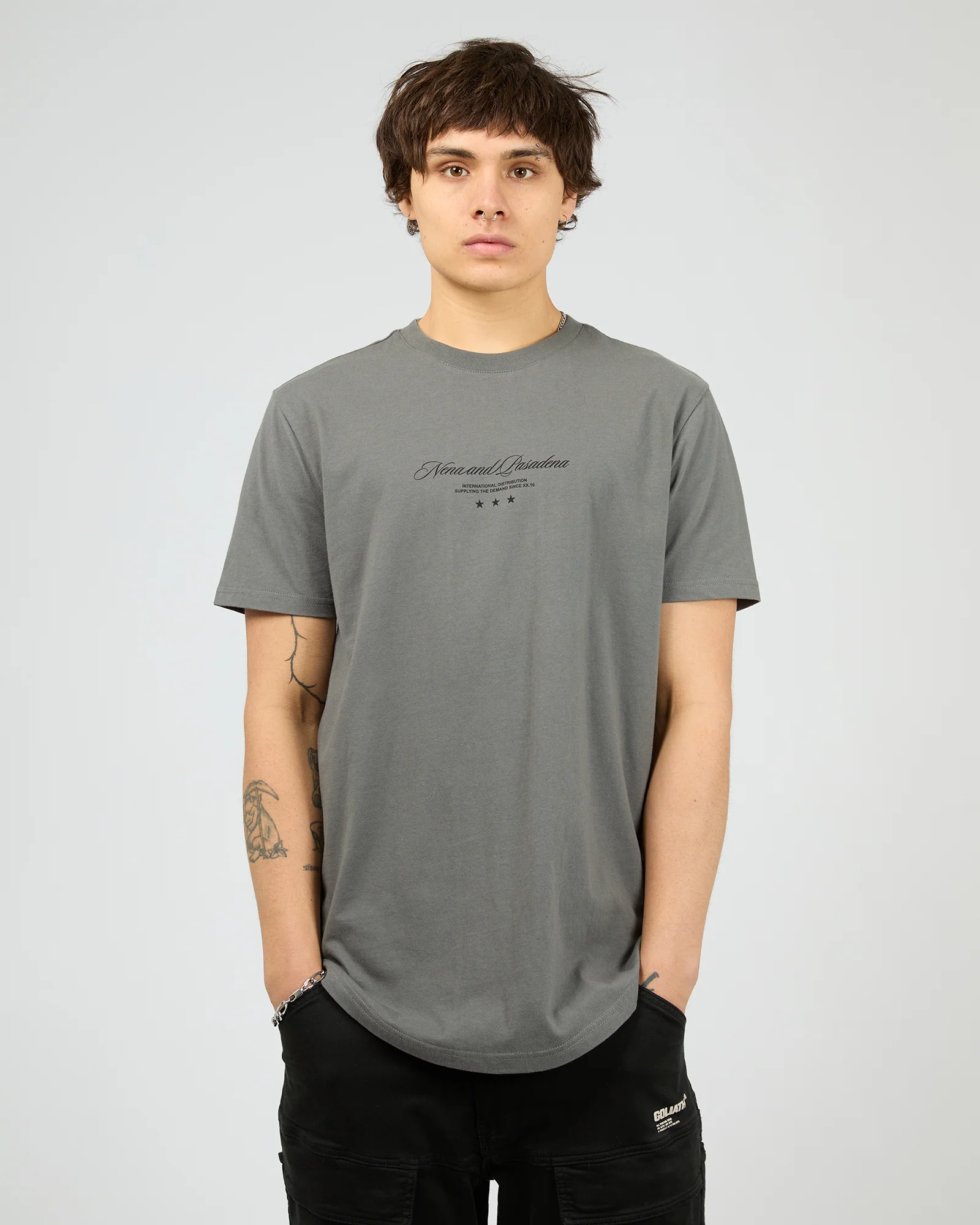 Junction Dual Curved Tee Charcoal