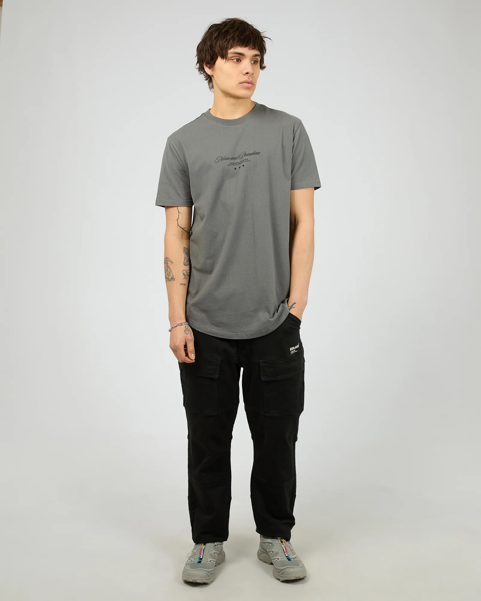 Junction Dual Curved Tee Charcoal - Image 3