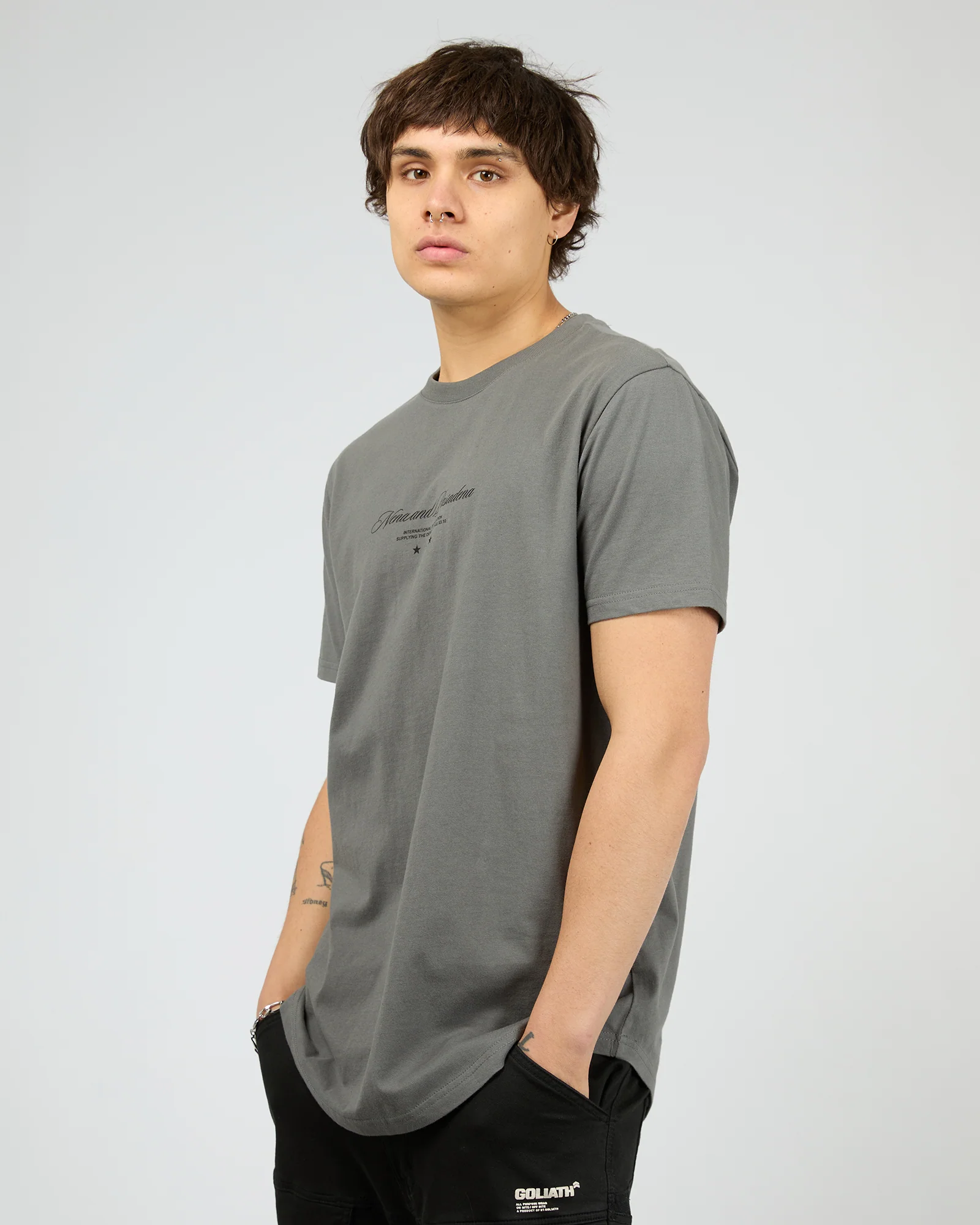 Junction Dual Curved Tee Charcoal - Image 4