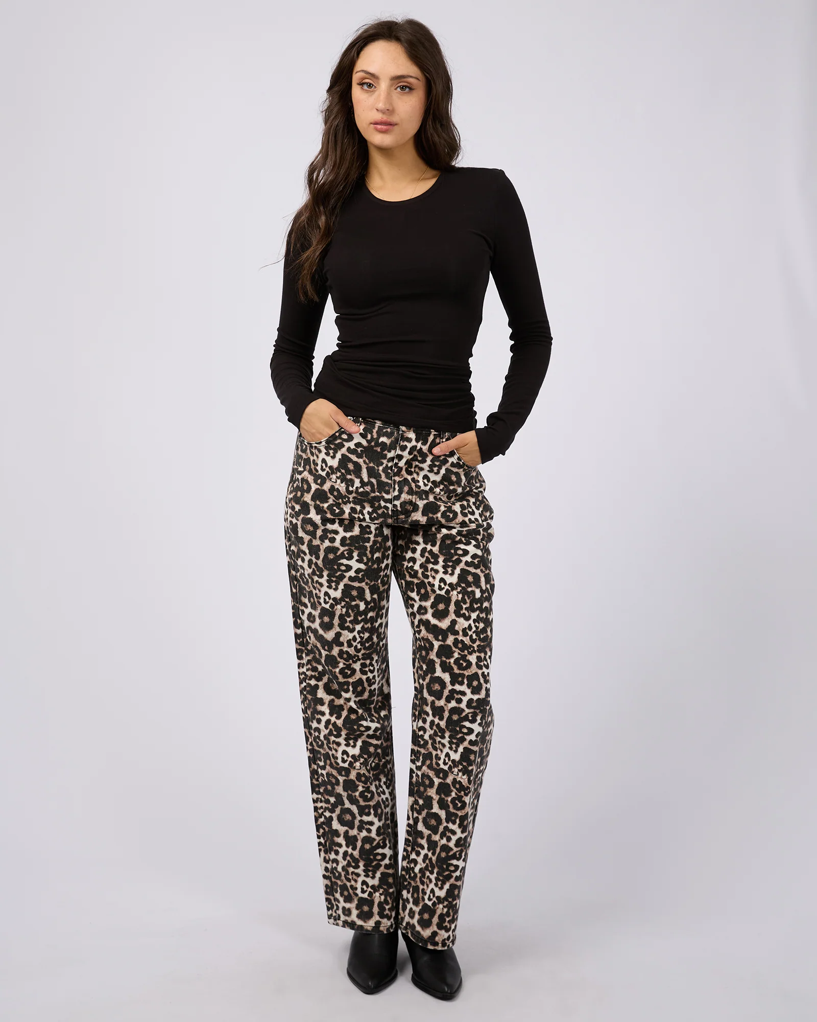 Kylie Long Sleeve Top Black - Image 2