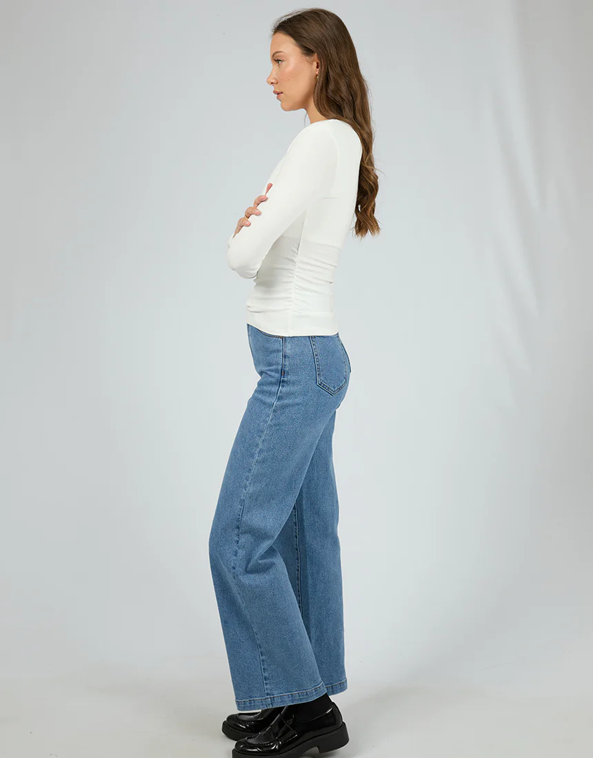 Kylie Long Sleeve Top Vintage White - Image 6