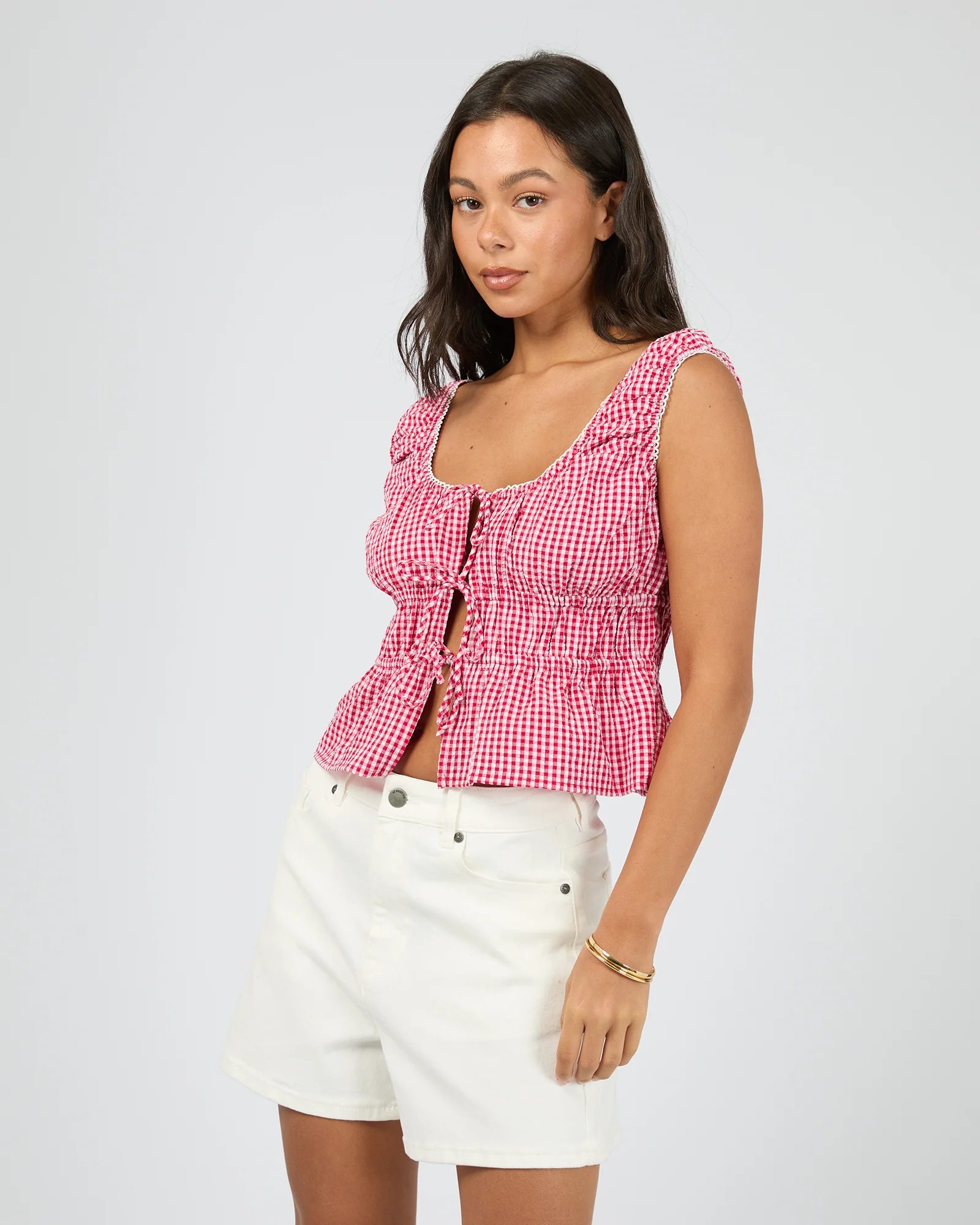 Lani Tie Top Check - Image 4