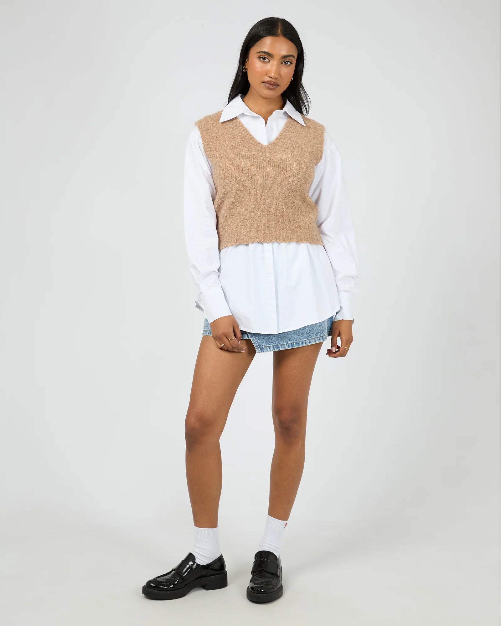 Leah Knit Vest Oat - Image 2