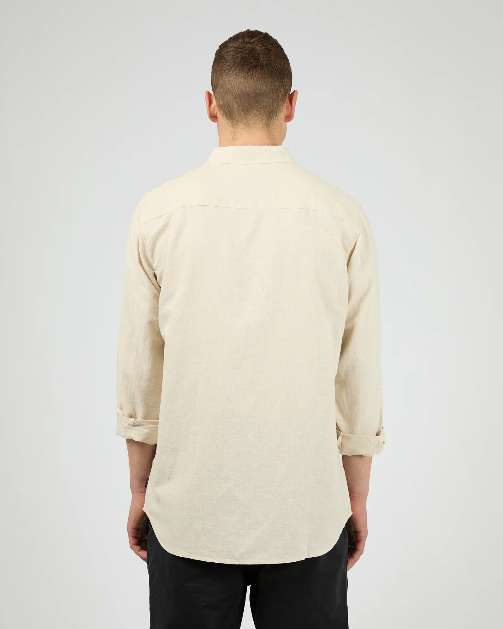Linen Long Sleeve Shirt II Natural - Image 3