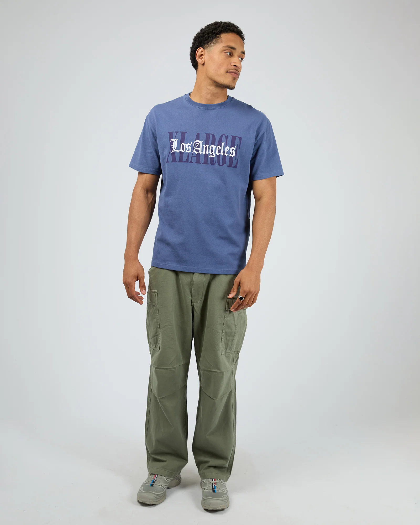 Los Angeles Short Sleeve Tee Dusty Navy - Image 3