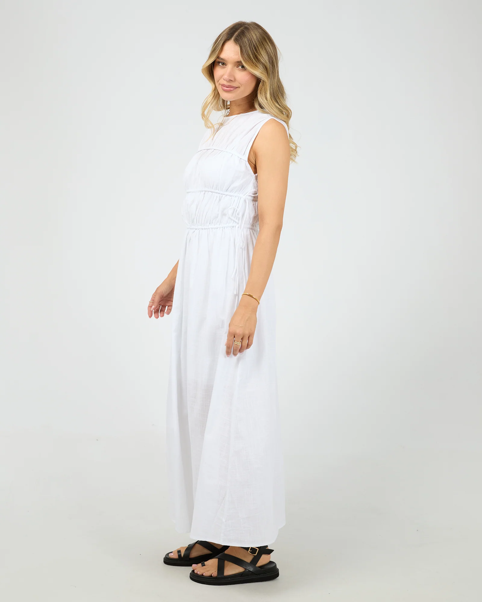 Lou Lou Tie Maxi Dress White - Image 6