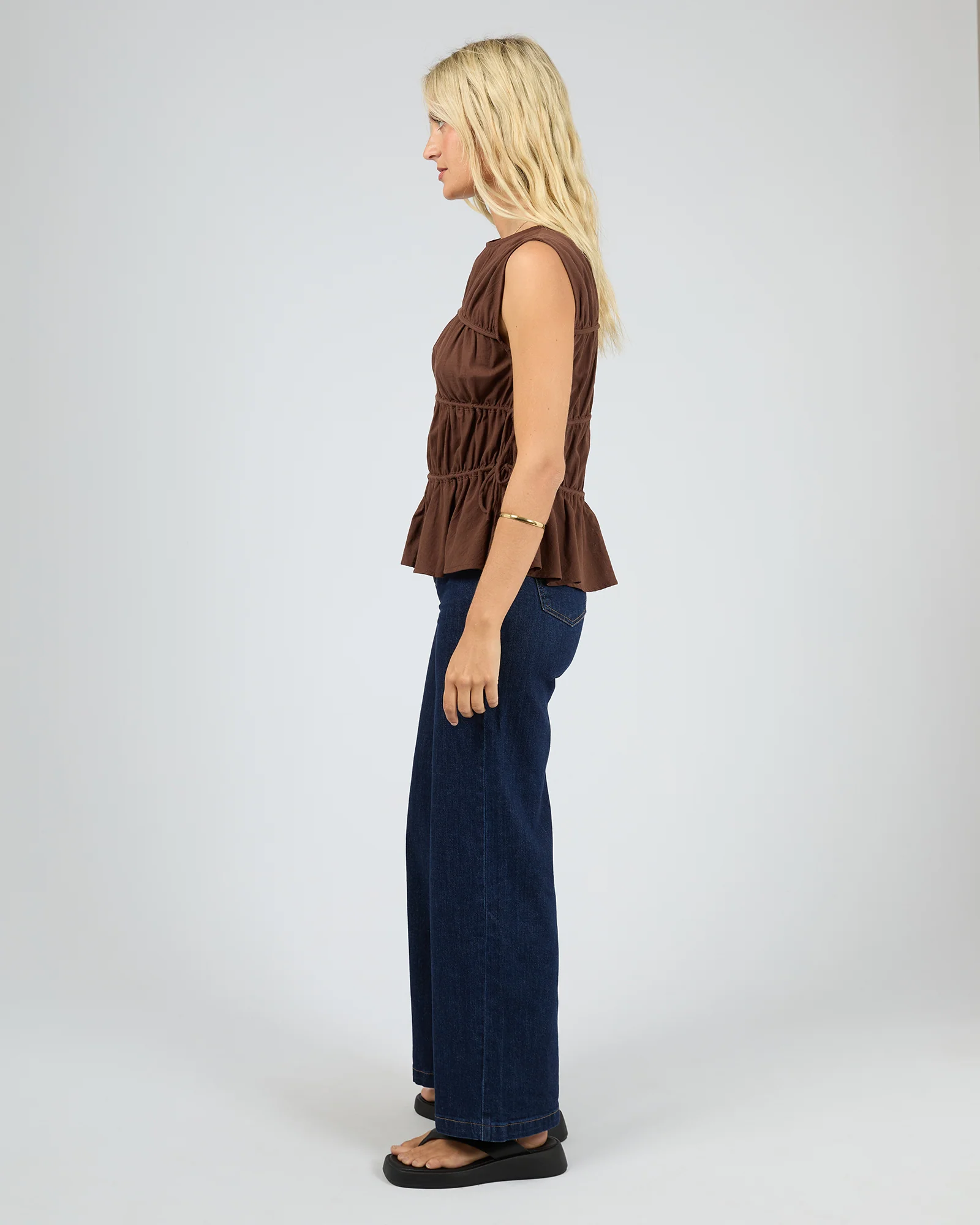 Lou Lou Tie Top Brown - Image 7