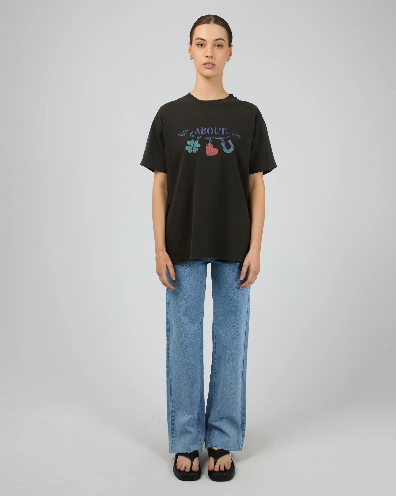Lucky Charm Relaxed Tee Washed Black - Image 2