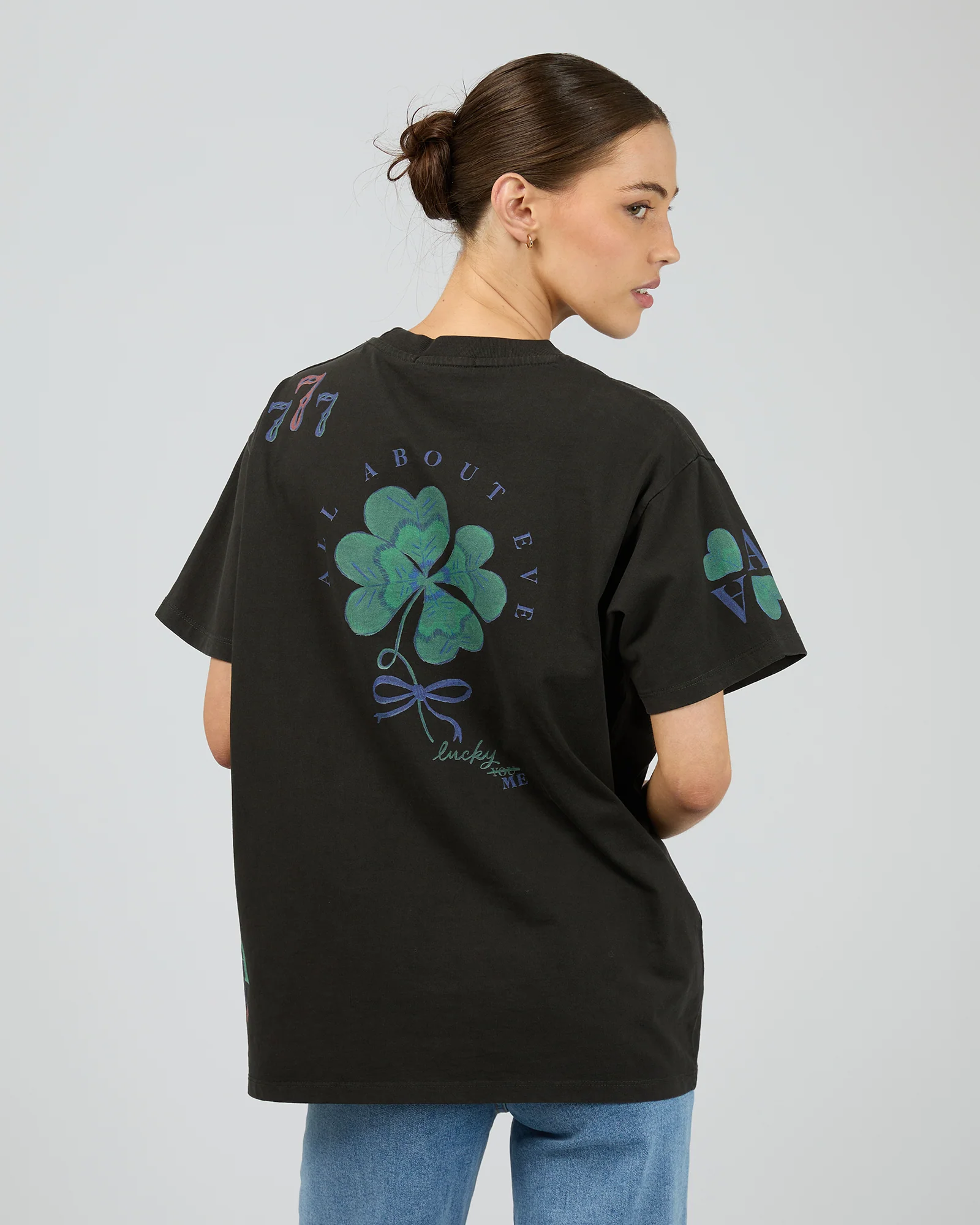 Lucky Charm Relaxed Tee Washed Black - Image 3