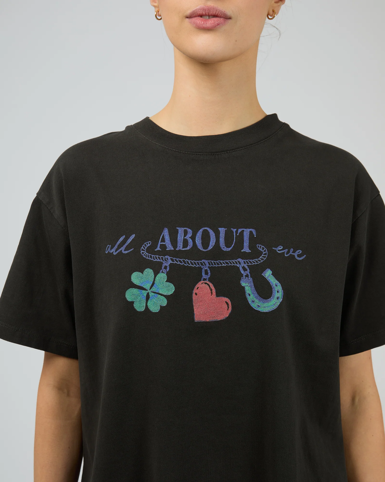 Lucky Charm Relaxed Tee Washed Black - Image 5