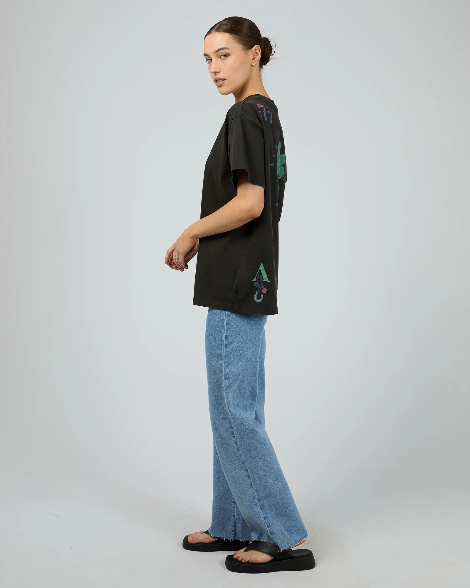 Lucky Charm Relaxed Tee Washed Black - Image 6