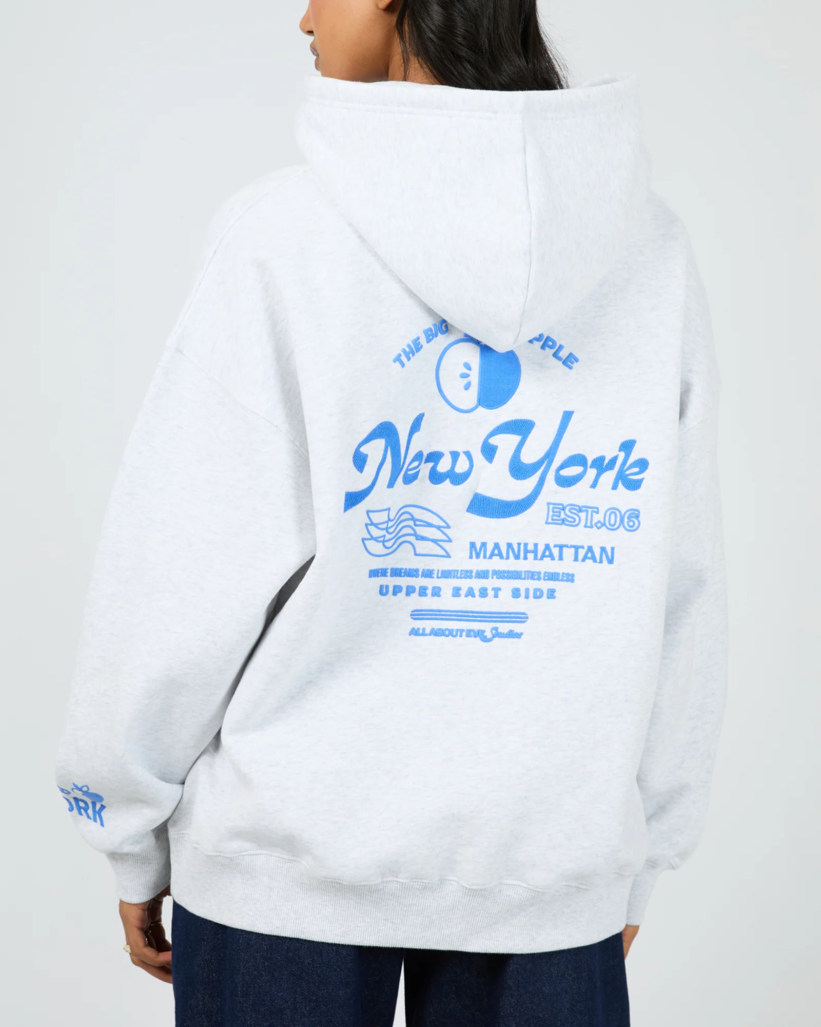 Manhattan 06 Relaxed Hoodie Snow Marle