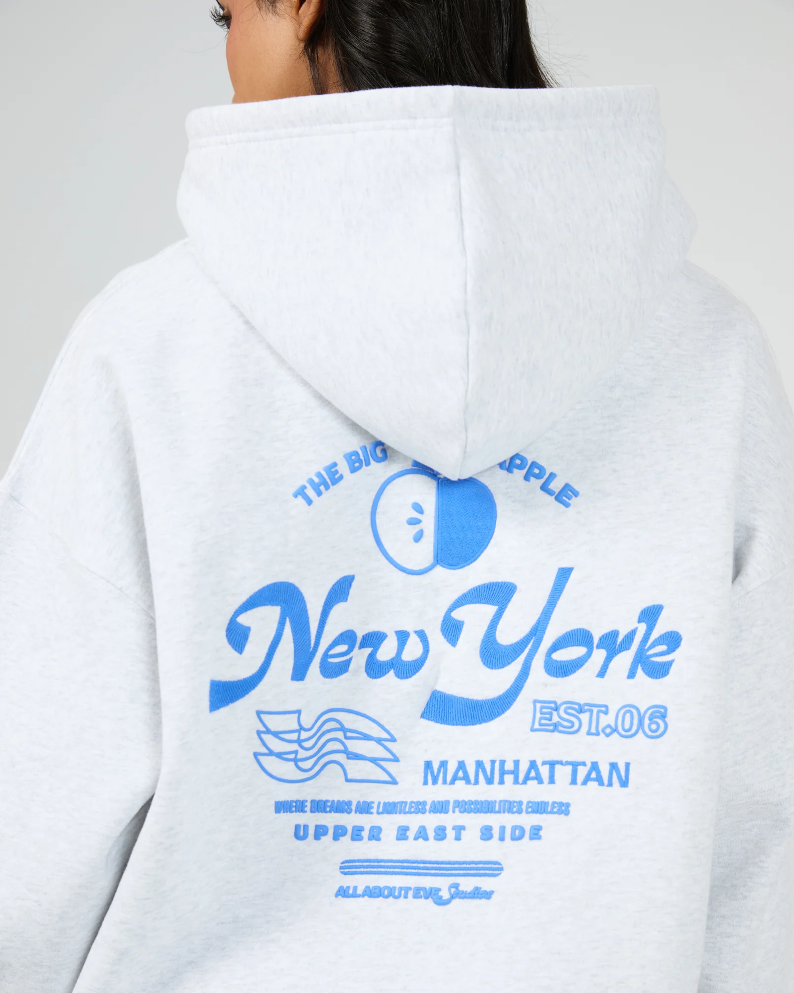 Manhattan 06 Relaxed Hoodie Snow Marle - Image 5