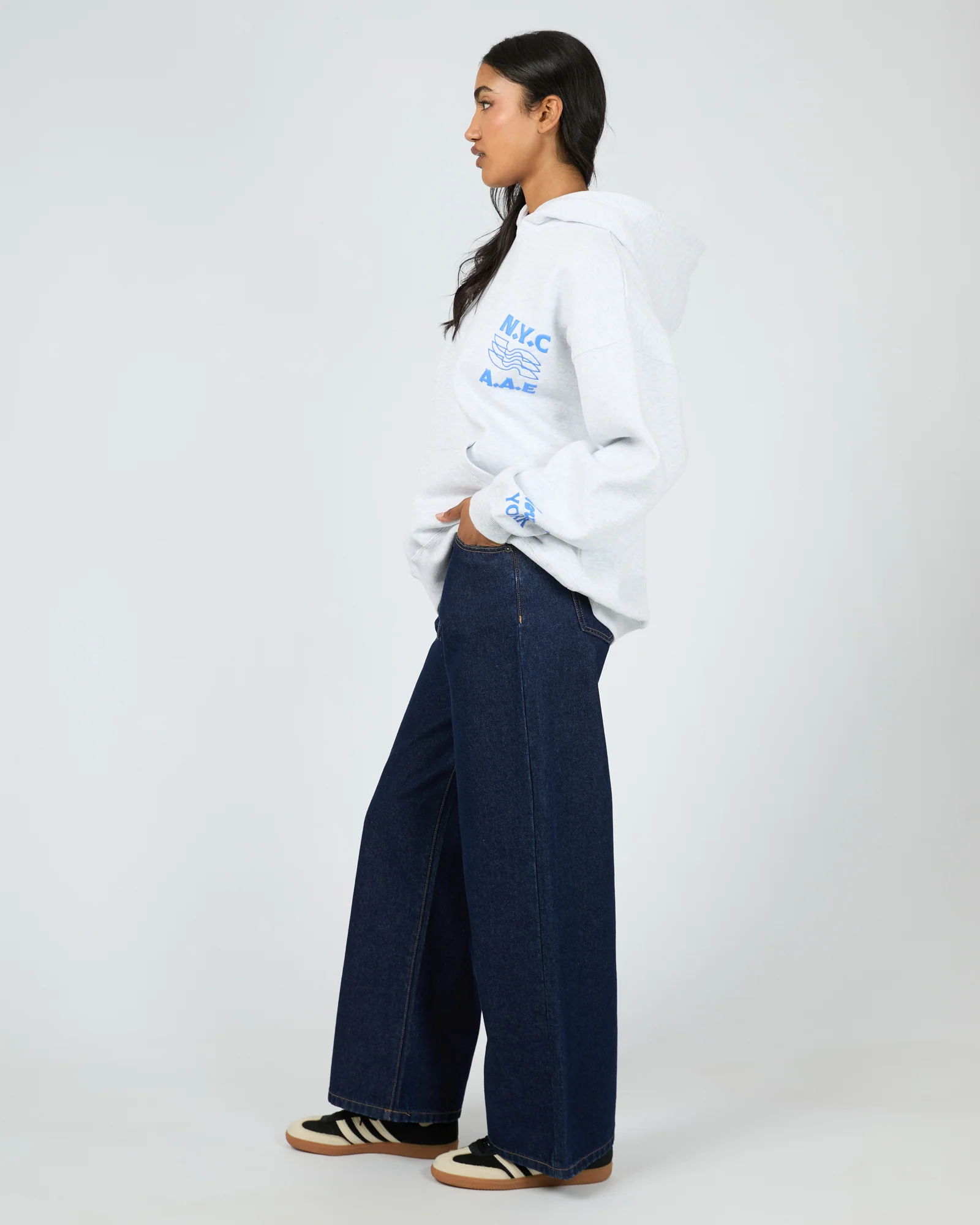 Manhattan 06 Relaxed Hoodie Snow Marle - Image 6