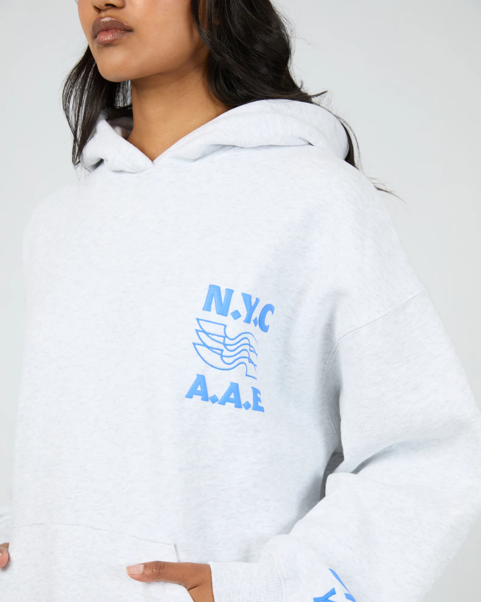 Manhattan 06 Relaxed Hoodie Snow Marle - Image 7