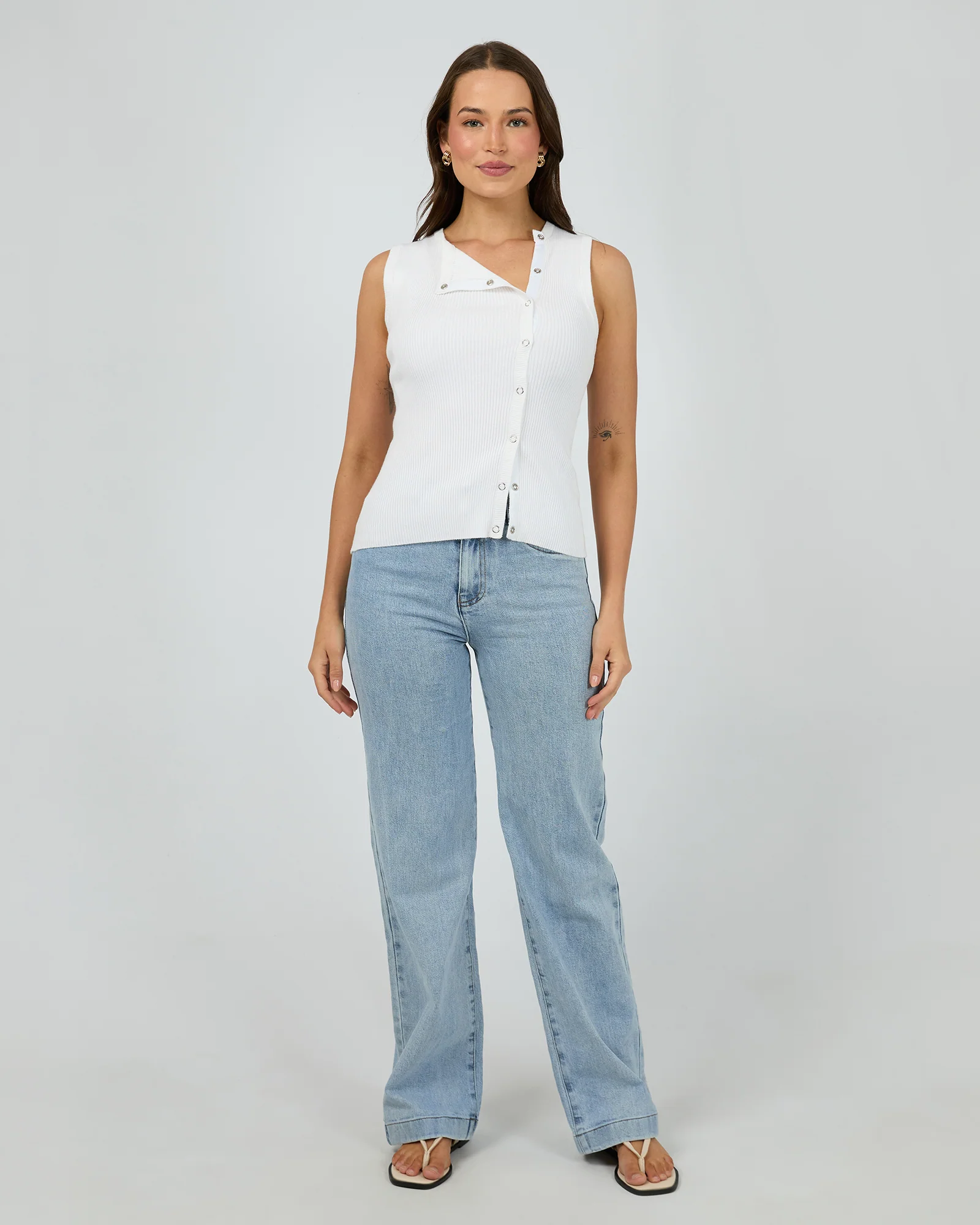 Marleigh Knit Tank White - Image 2