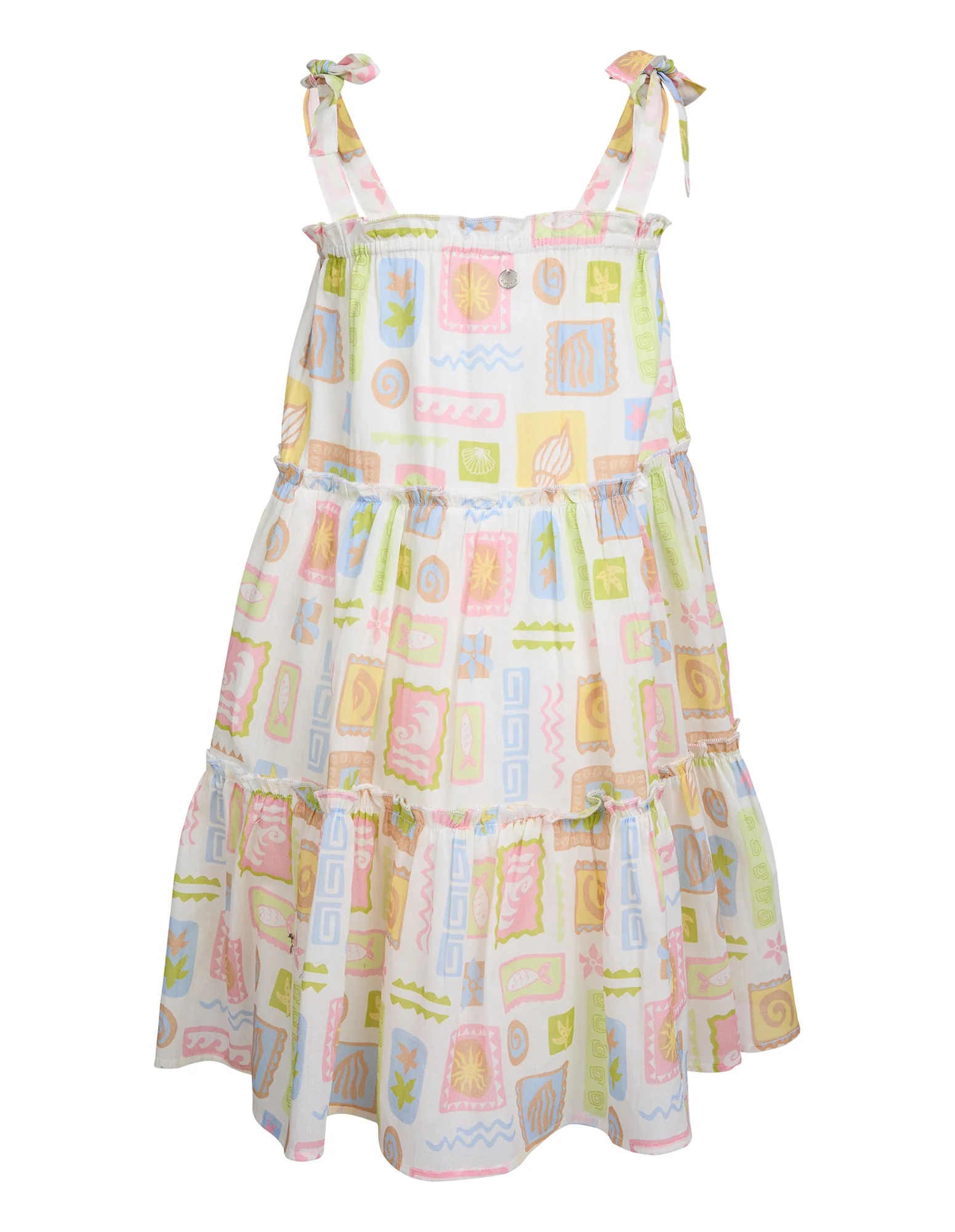 Kids Matisse Tiered Mini Dress Print - Image 2