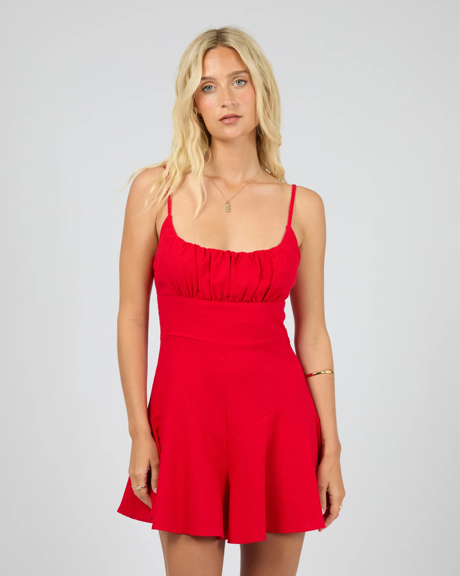 Mavis Playsuit Red
