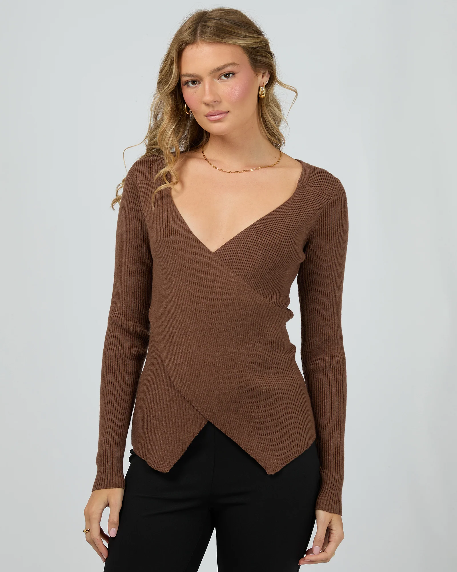 Micha Knit Top Brown