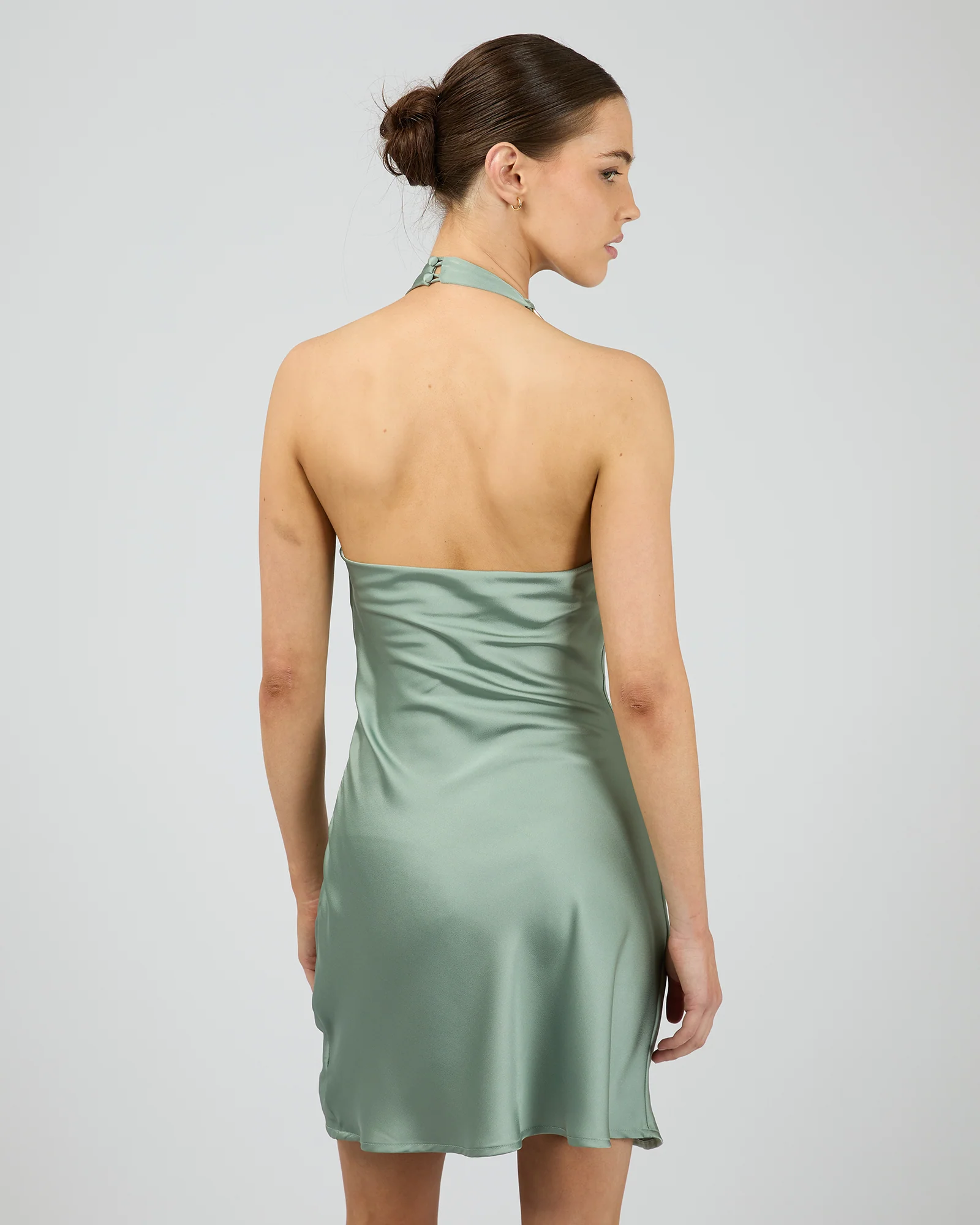 Nina Mini Dress Sage - Image 3