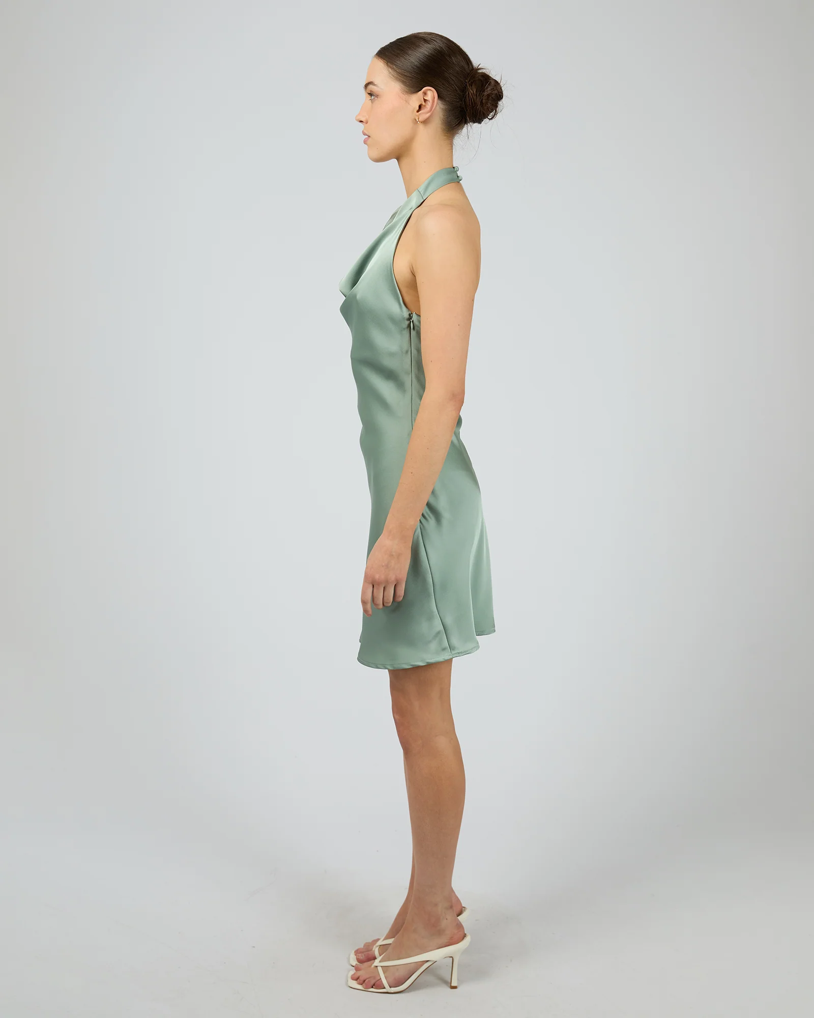 Nina Mini Dress Sage - Image 6