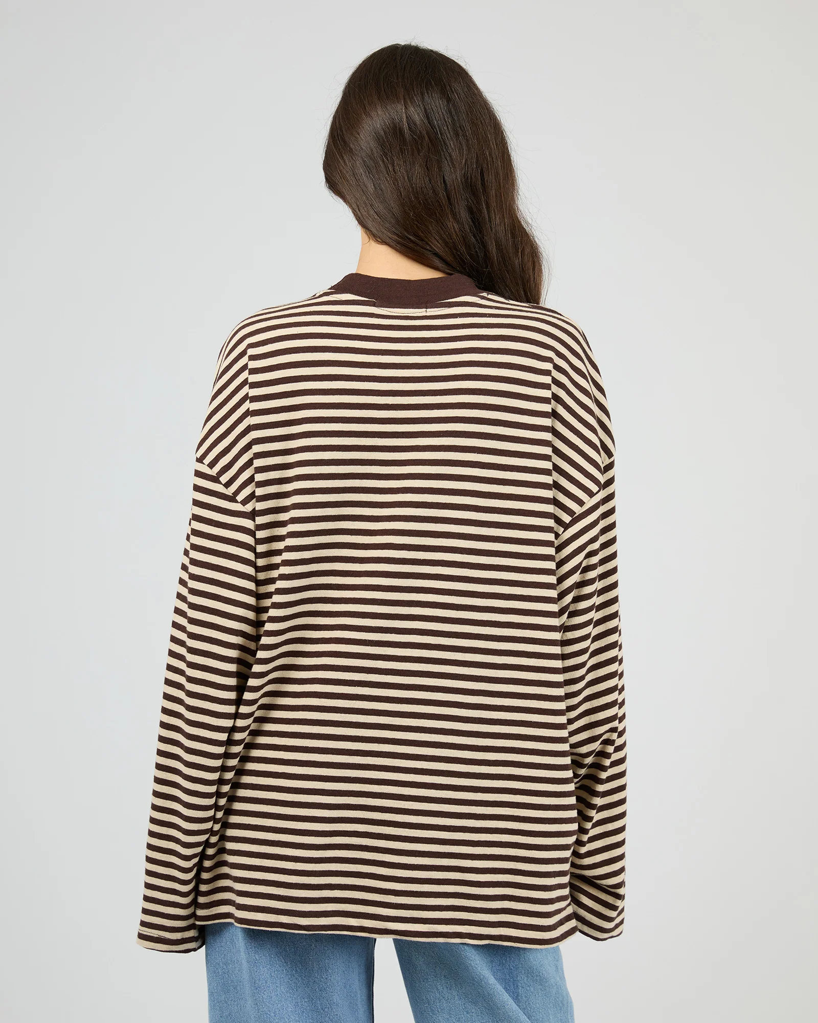 Paloma Ls Stripe Tee Brown - Image 3