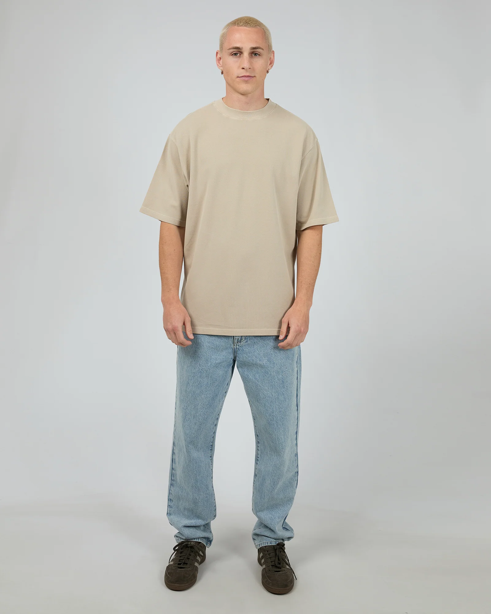 Pique Box Tee Tan - Image 2